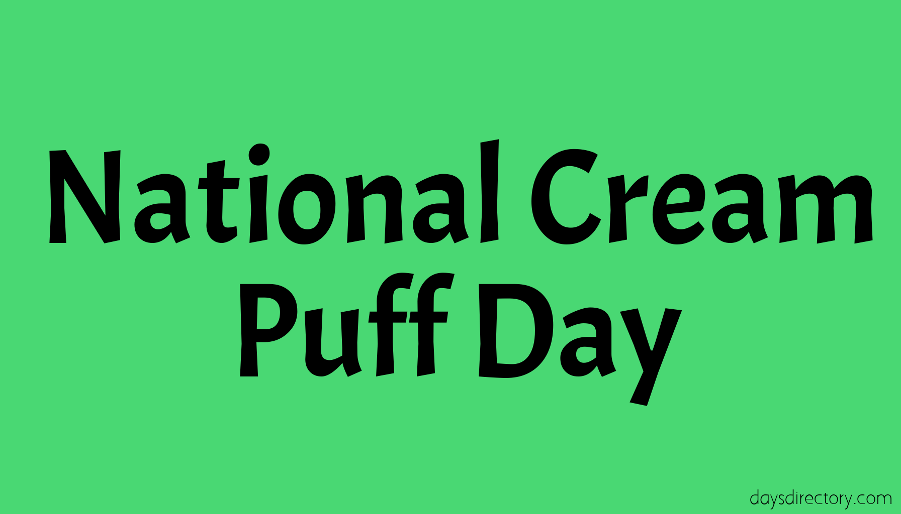 National Cream Puff Day