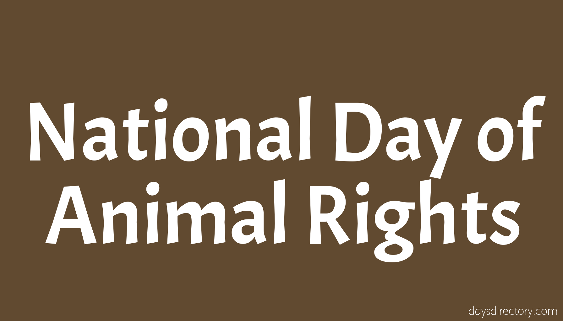 National Day of Animal Rights