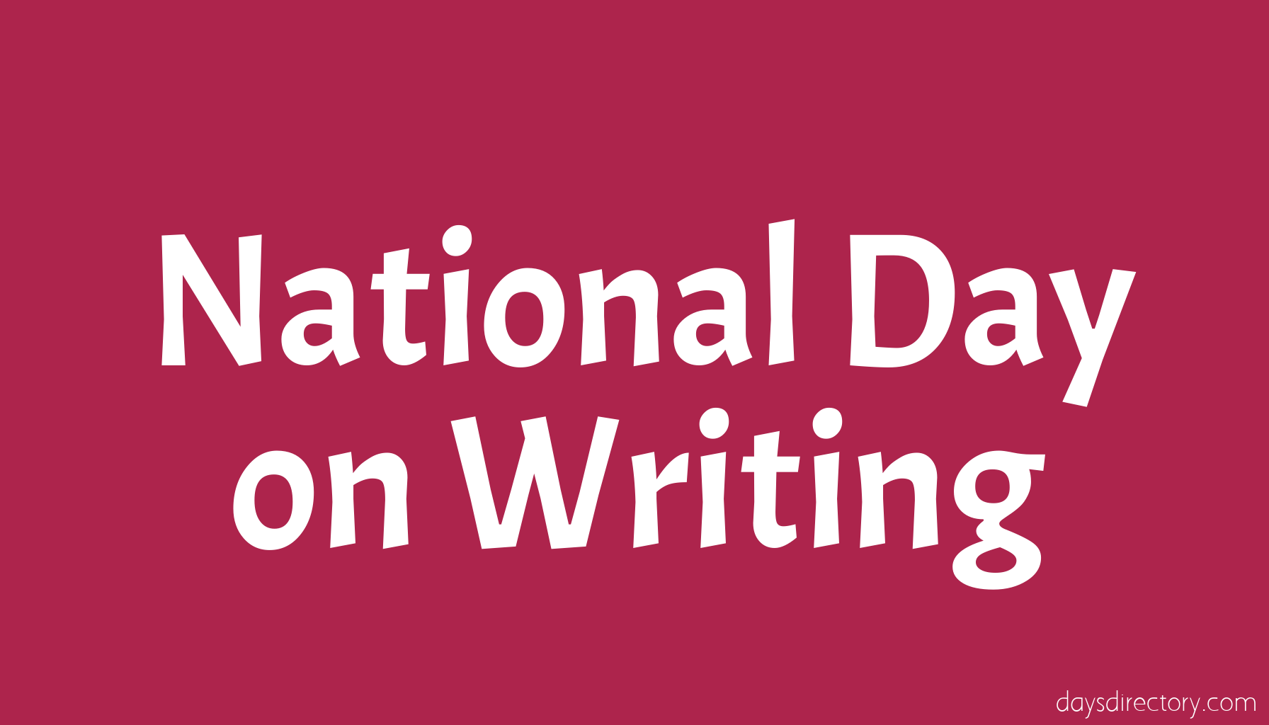 National Day on Writing
