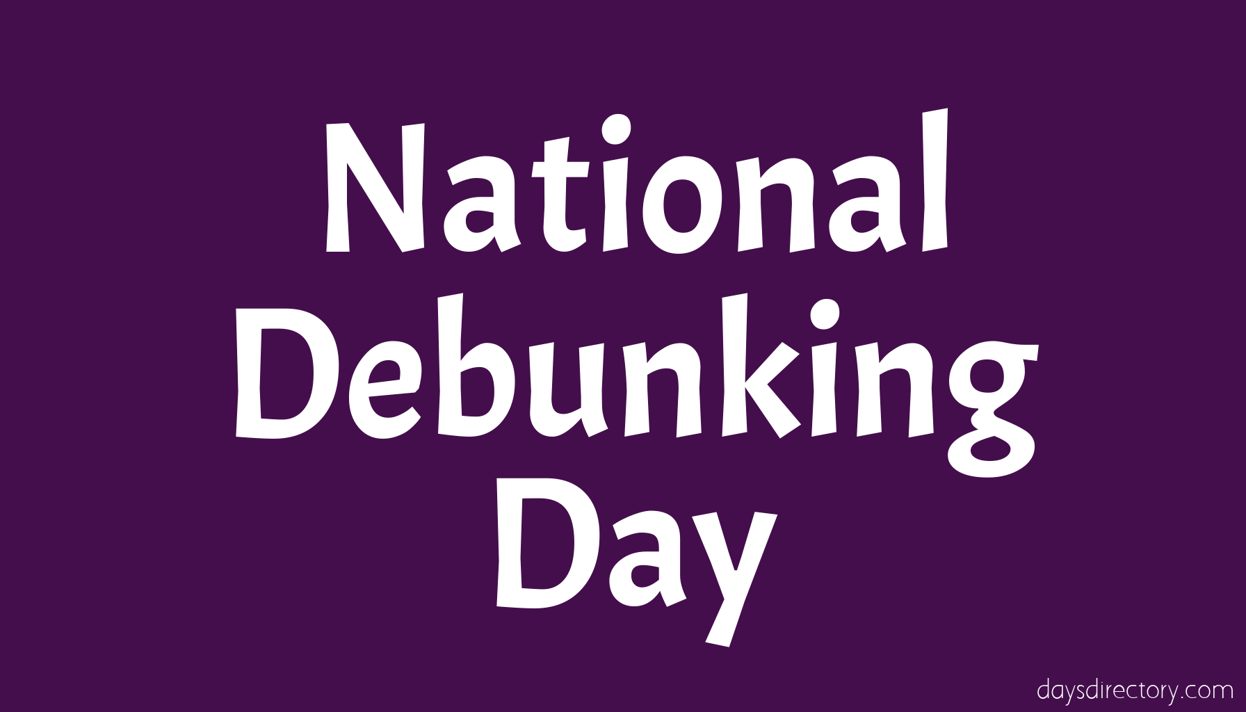 National Debunking Day