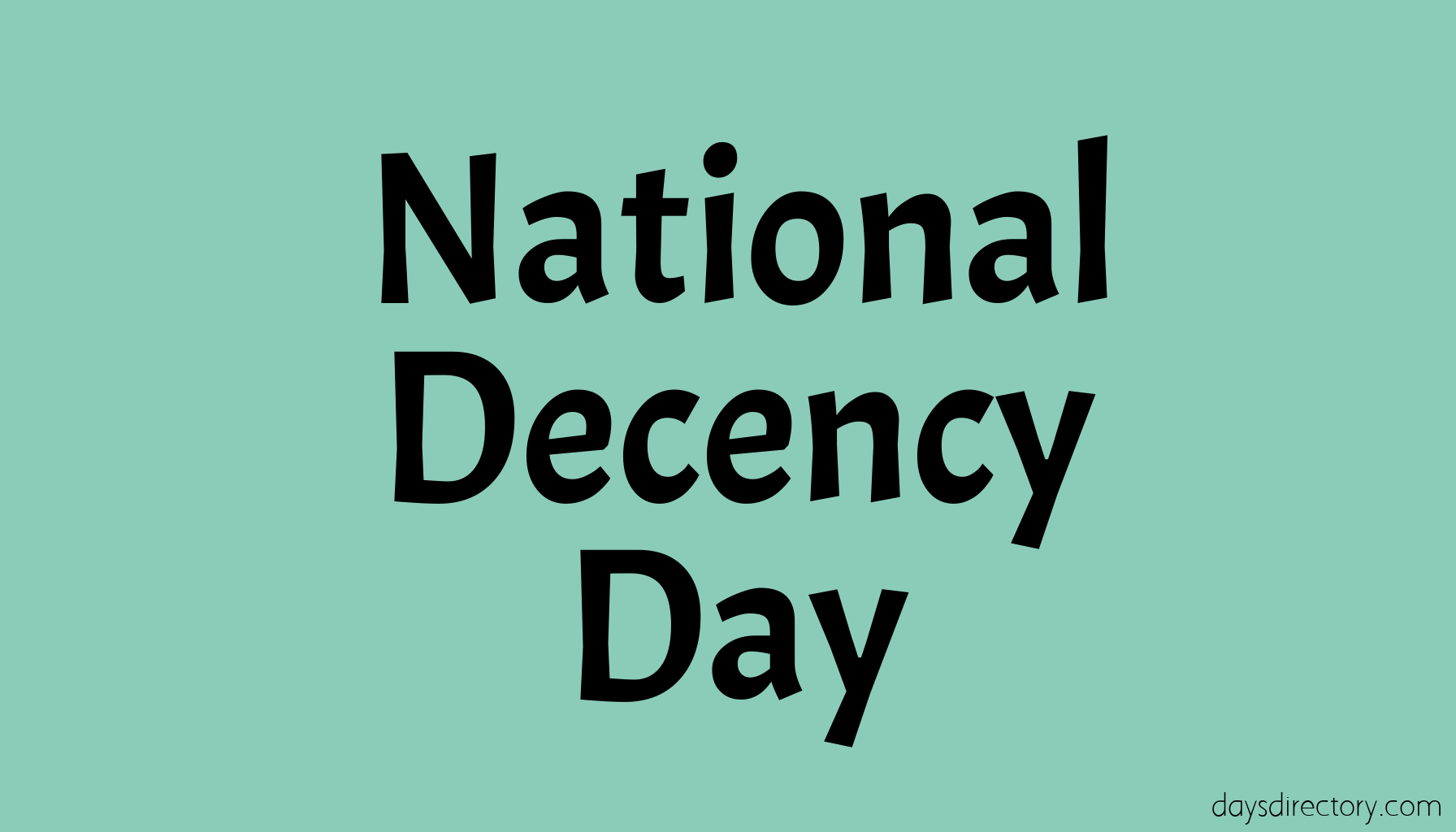 National Decency Day