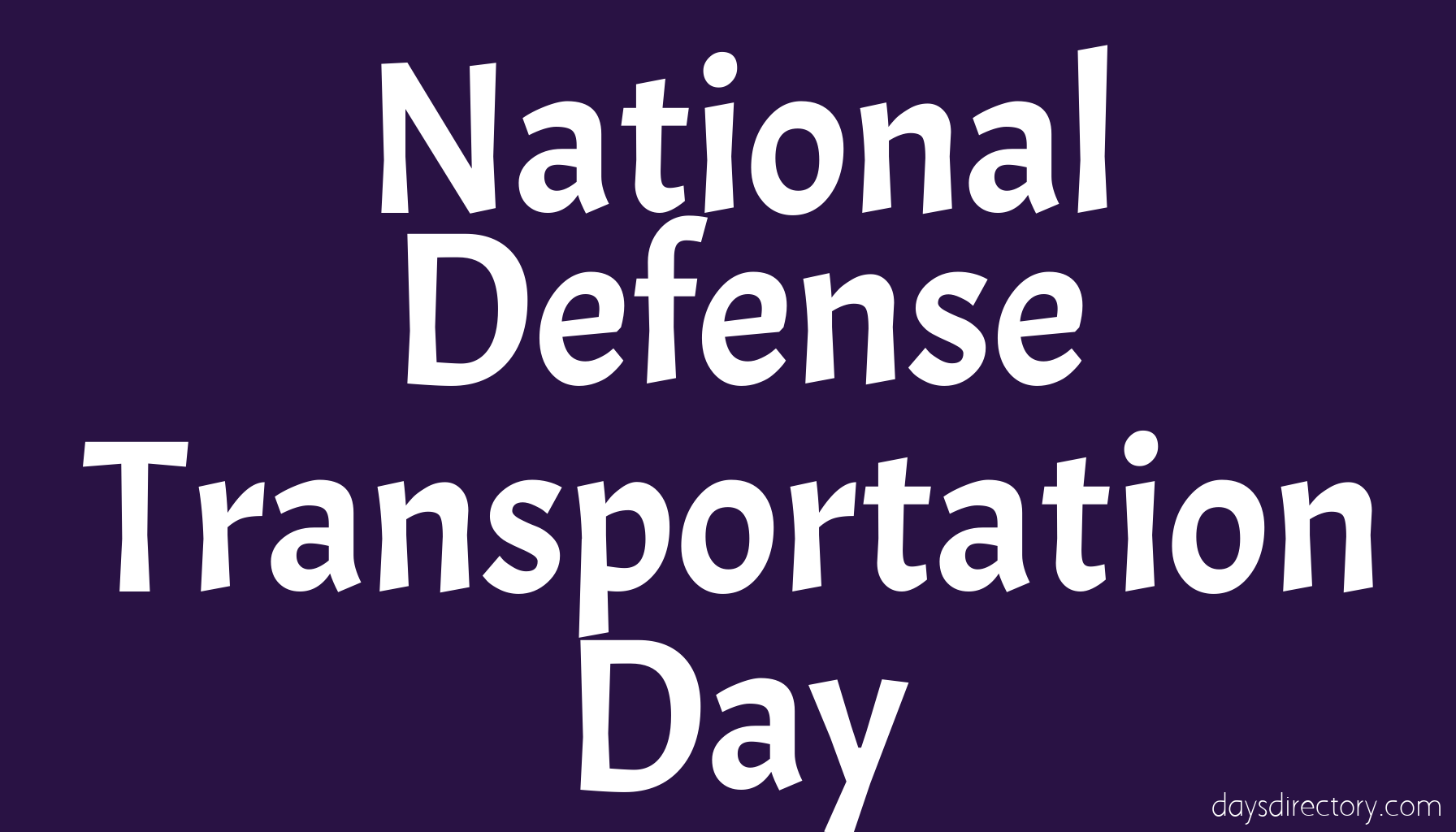 National Defense Transportation Day