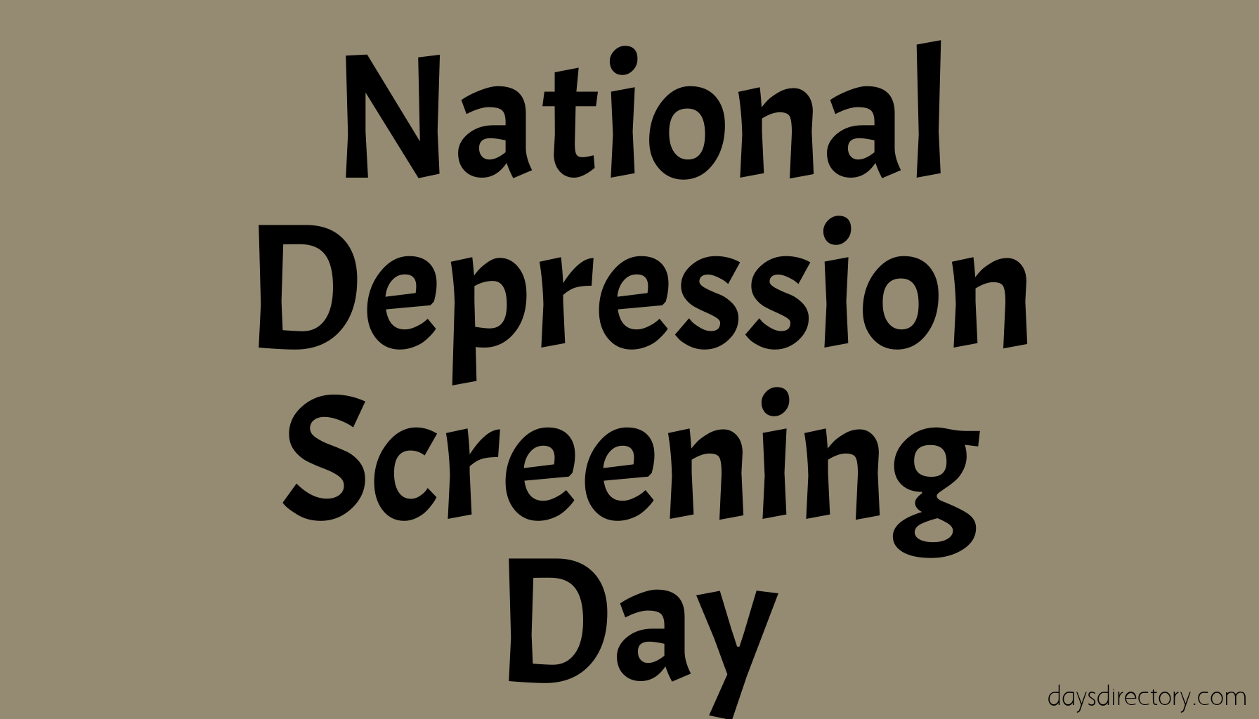 National Depression Screening Day
