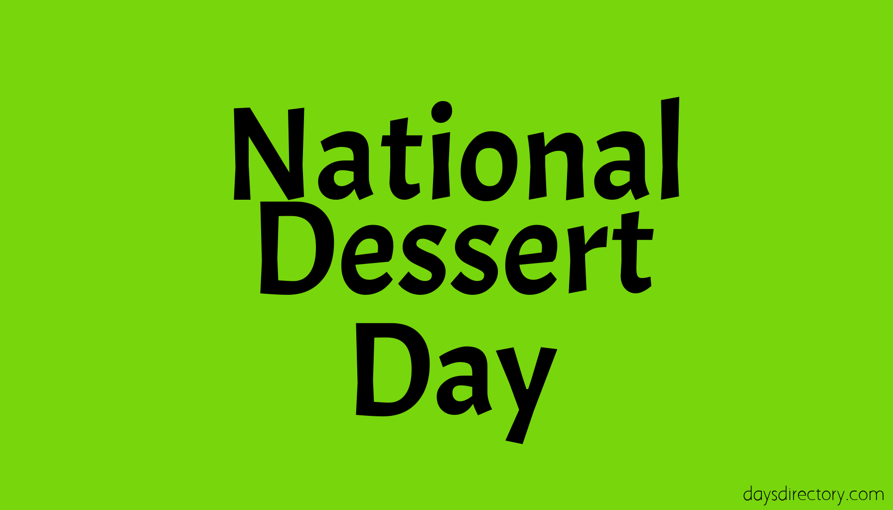 National Dessert Day