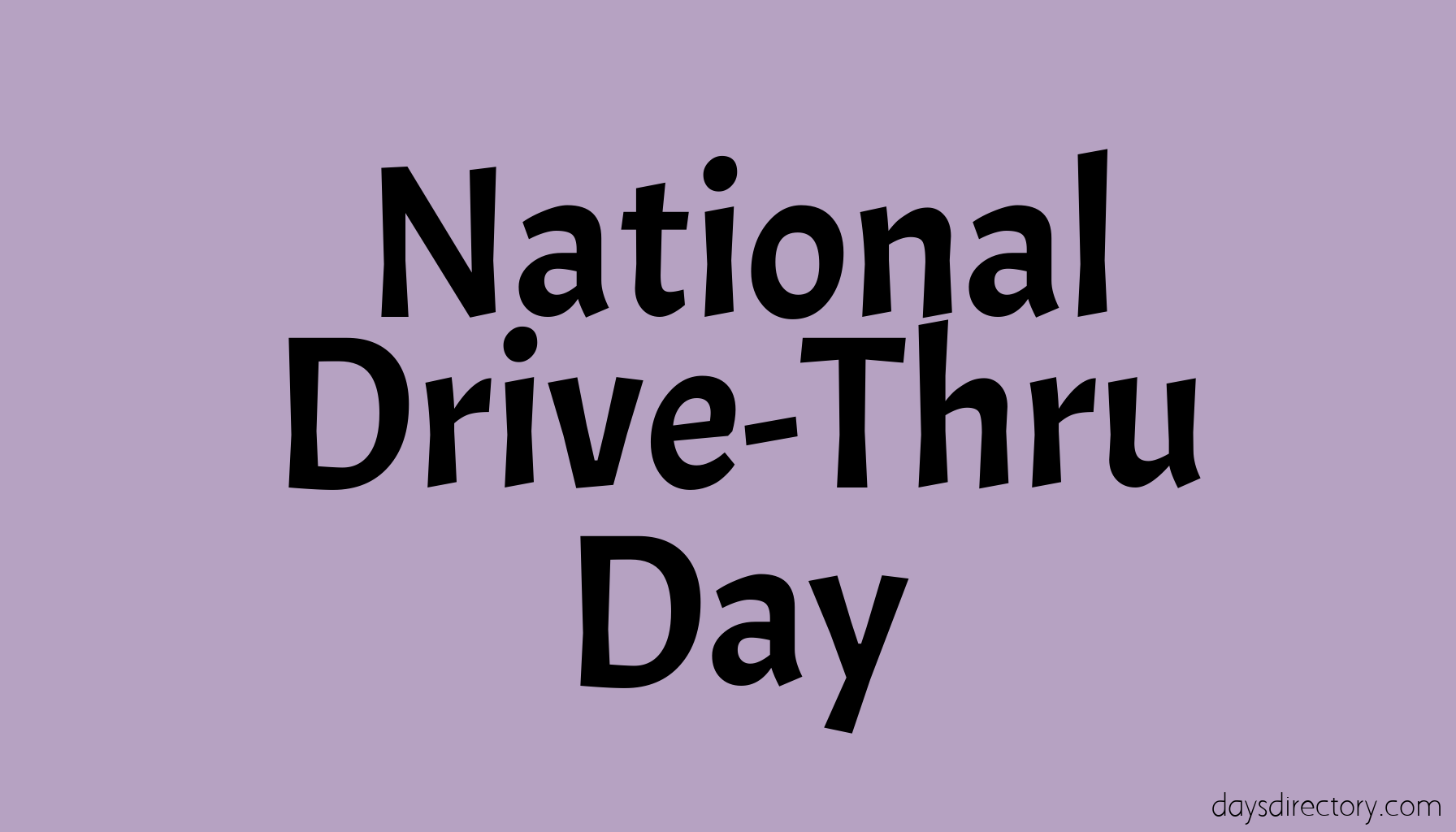 National Drive-Thru Day