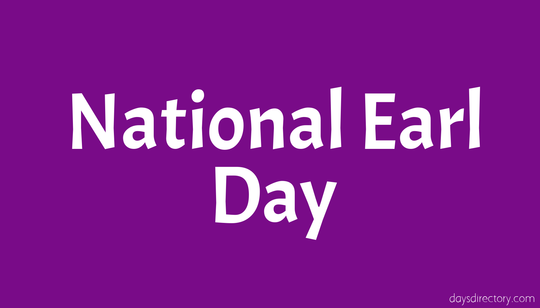 National Earl Day