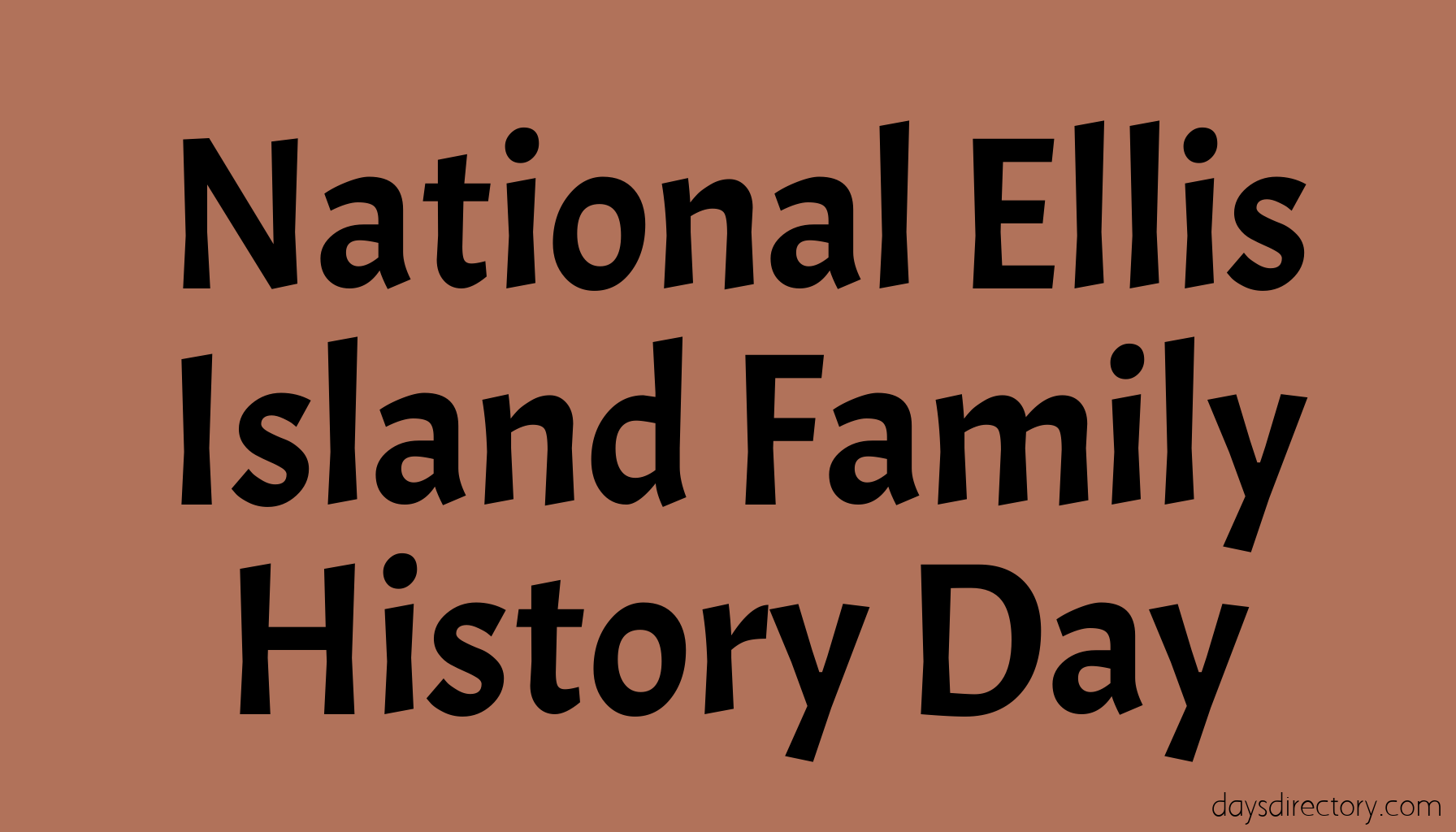 National Ellis Island Family History Day