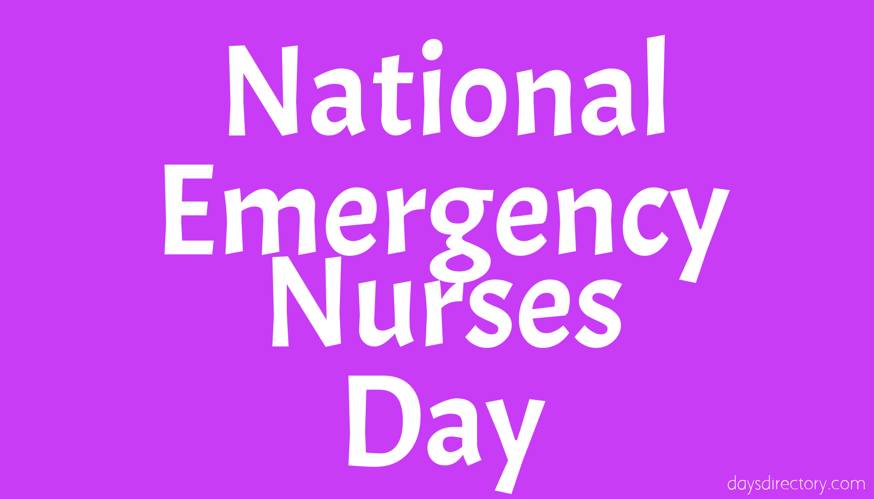National Emergency Nurses Day