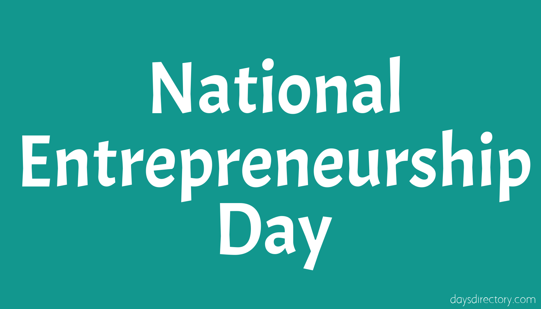National Entrepreneurship Day