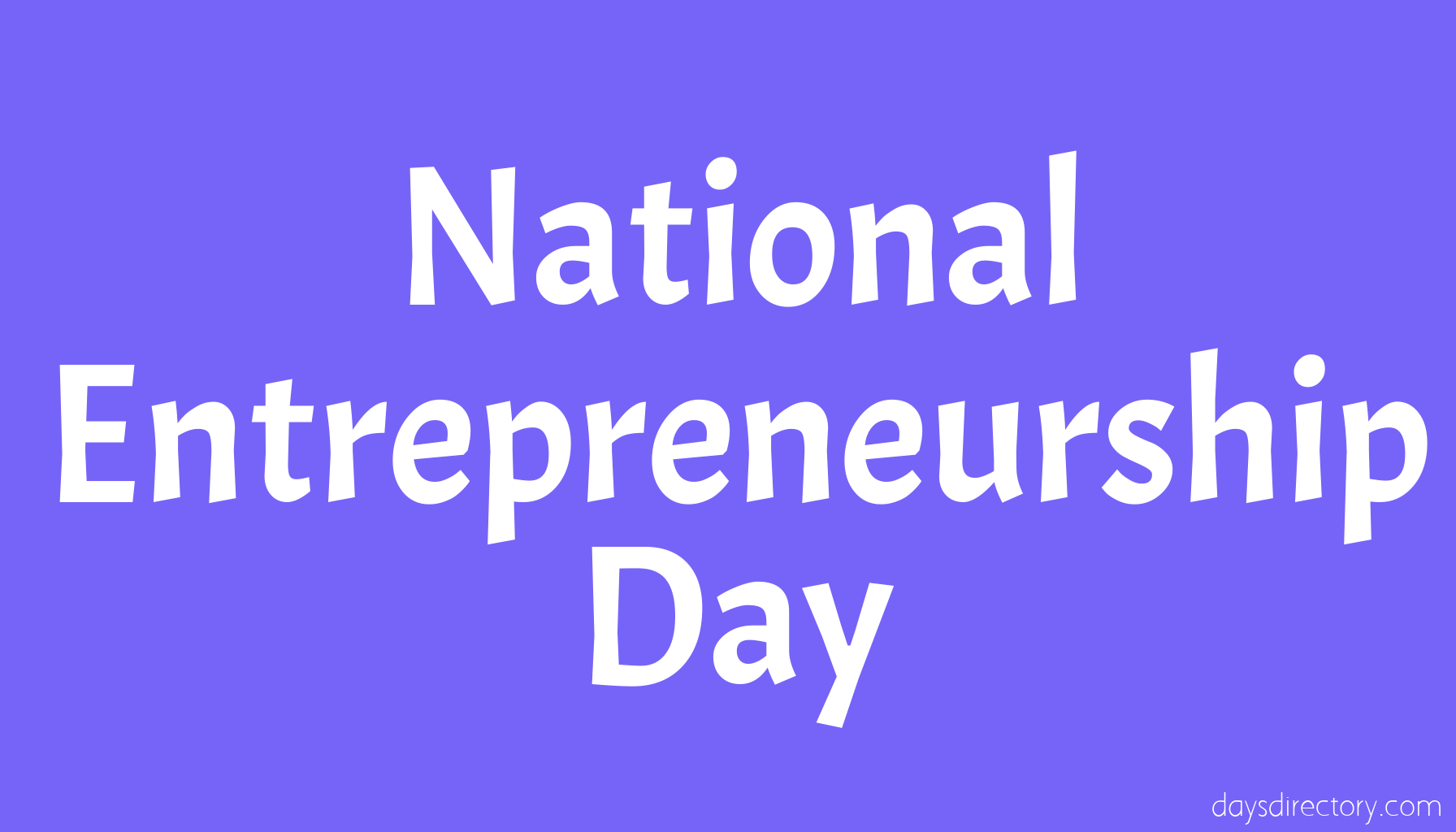 National Entrepreneurship Day
