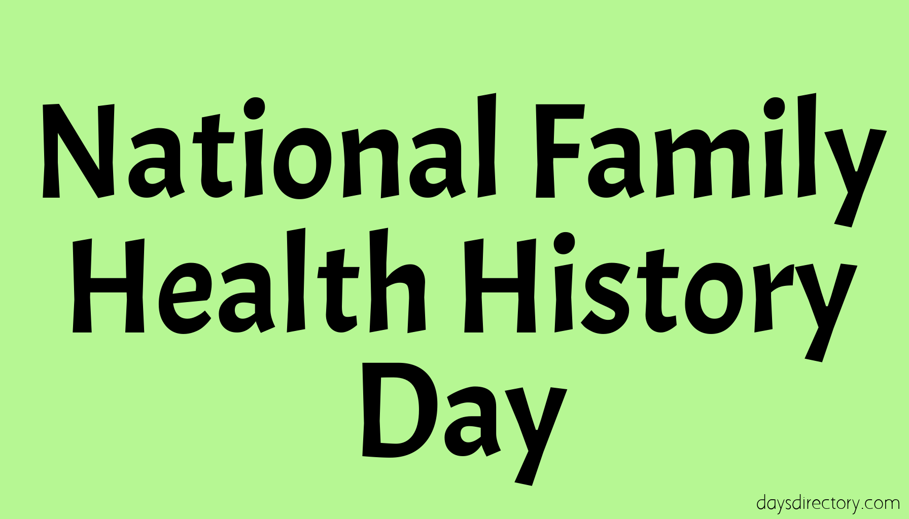 National Family Health History Day