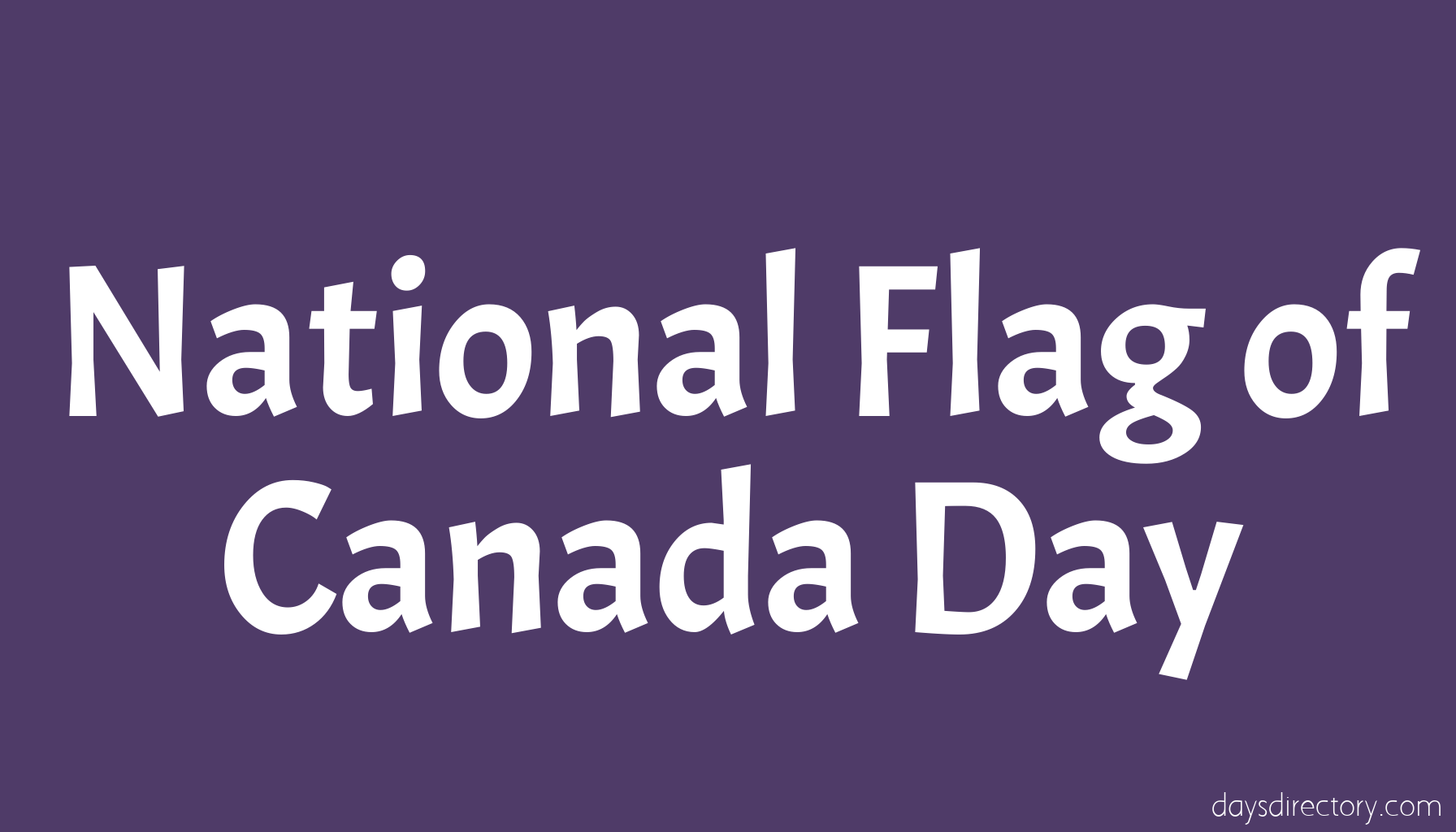 National Flag of Canada Day