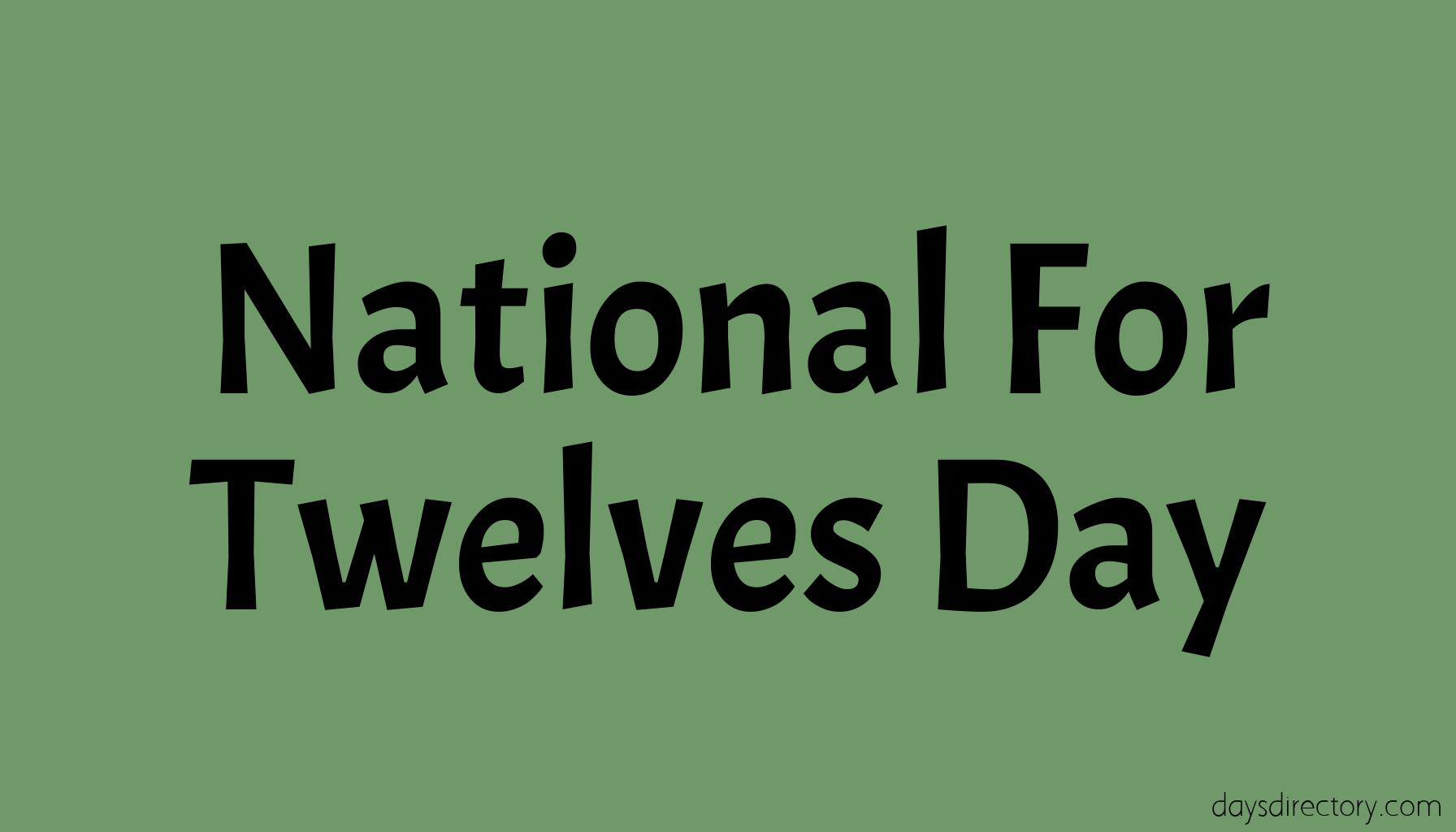 National For Twelves Day