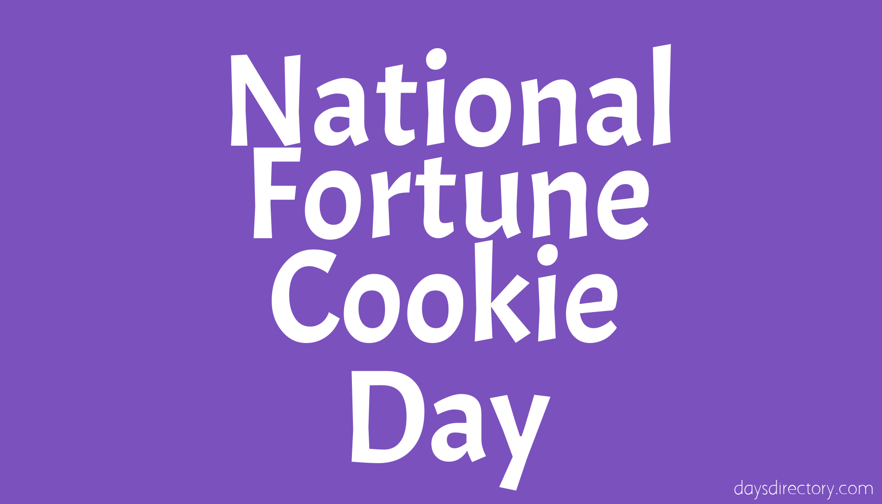 National Fortune Cookie Day