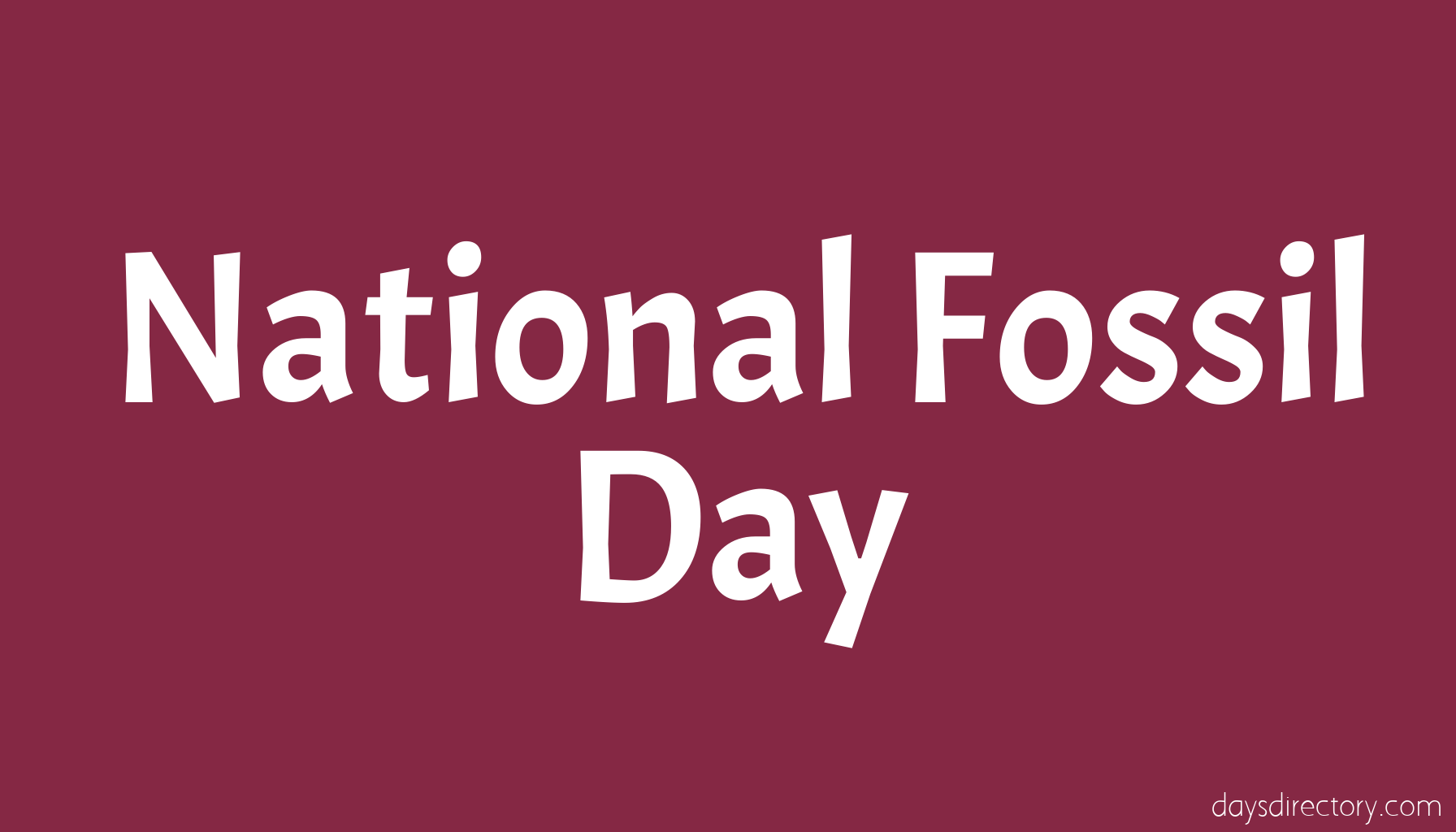 National Fossil Day