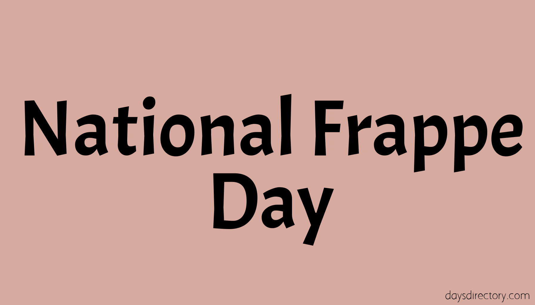 National Frappe Day