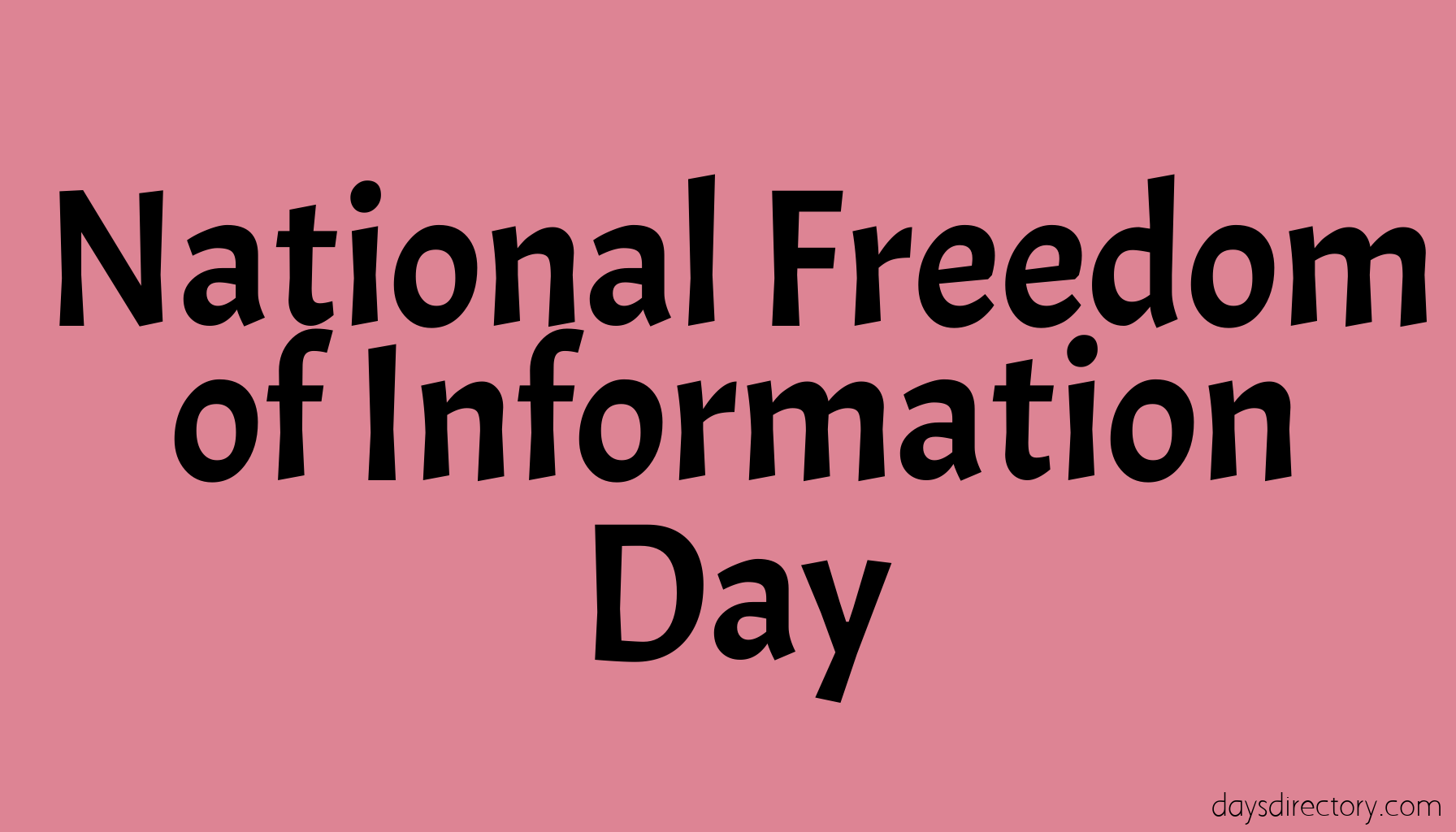 National Freedom of Information Day