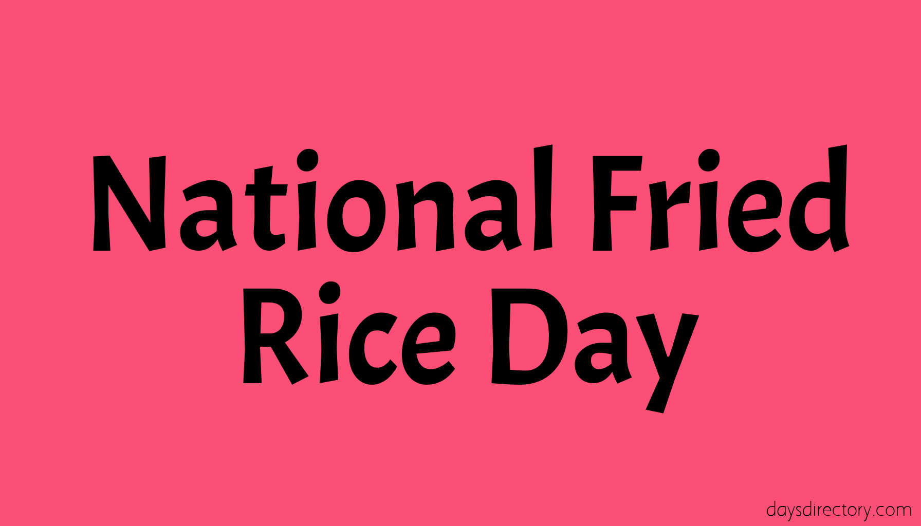 National Fried Rice Day