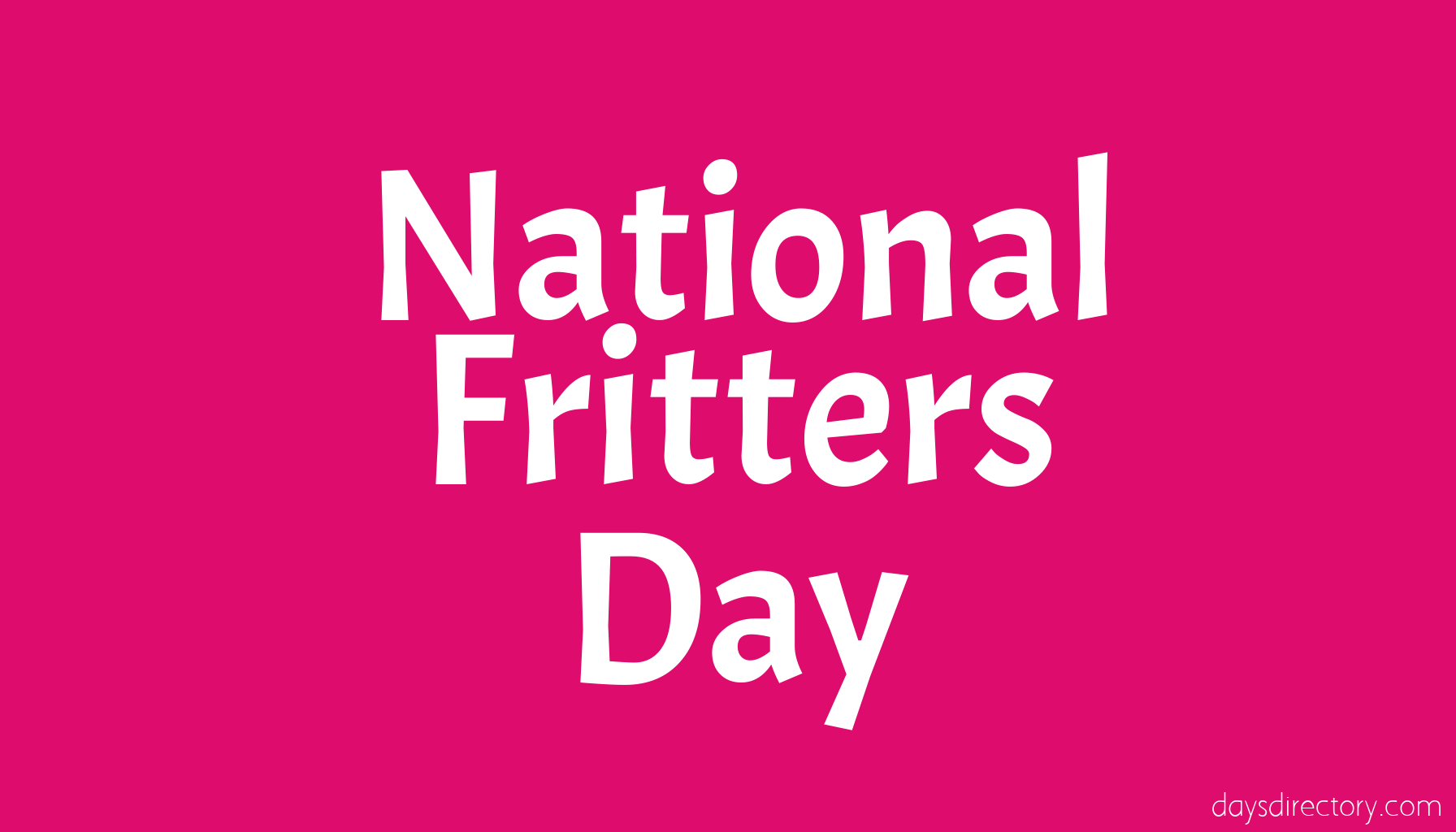 National Fritters Day