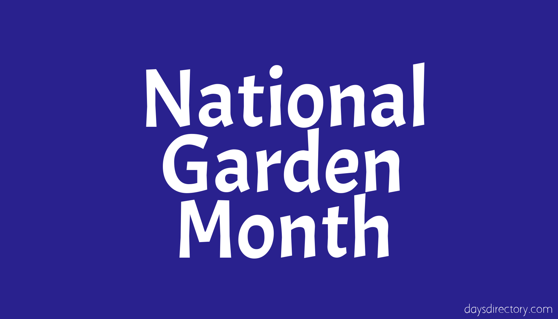 National Garden Month