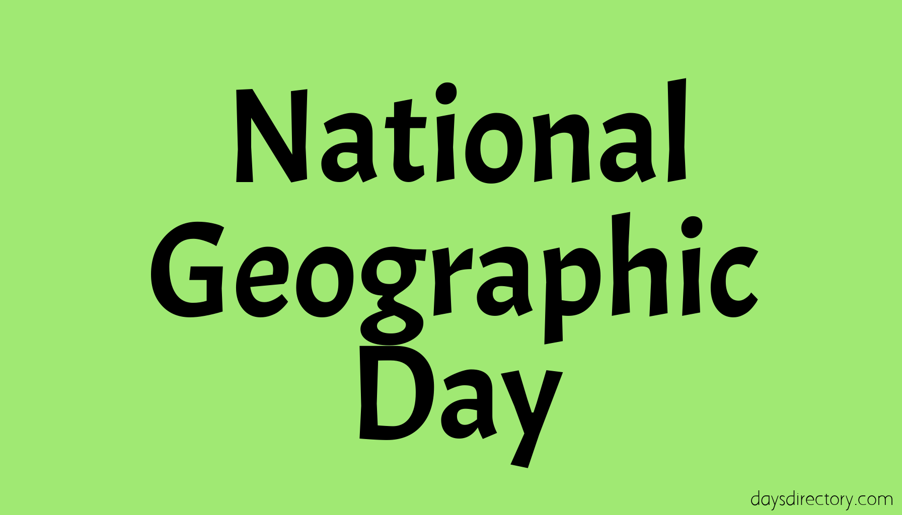 National Geographic Day