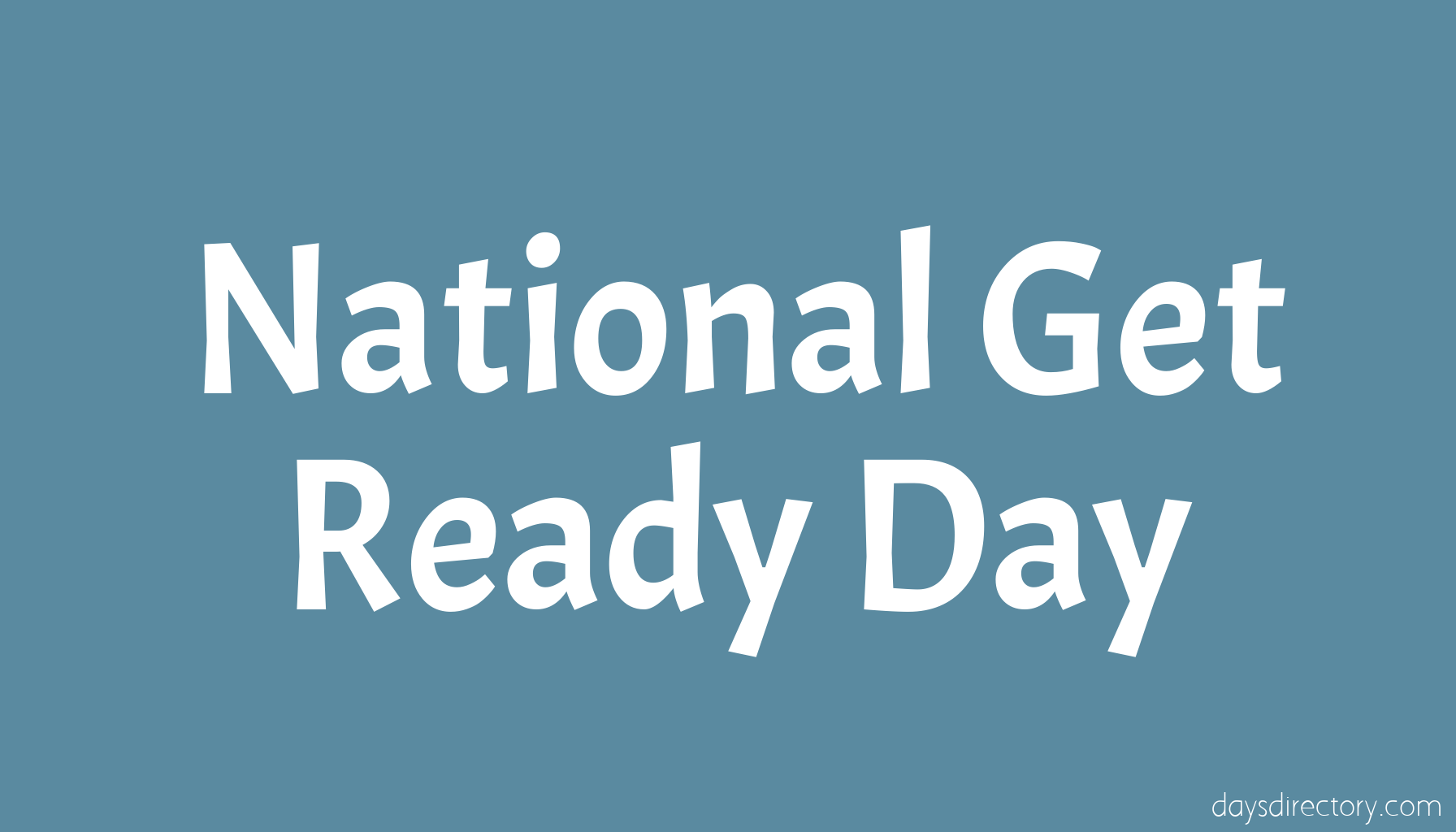 National Get Ready Day