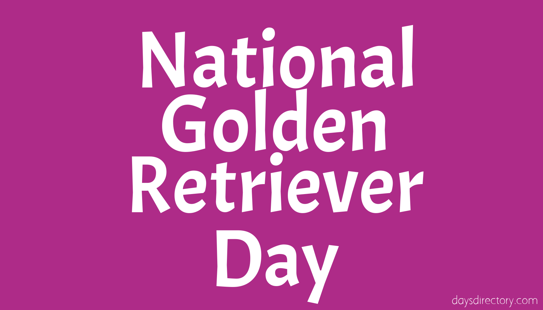 National Golden Retriever Day