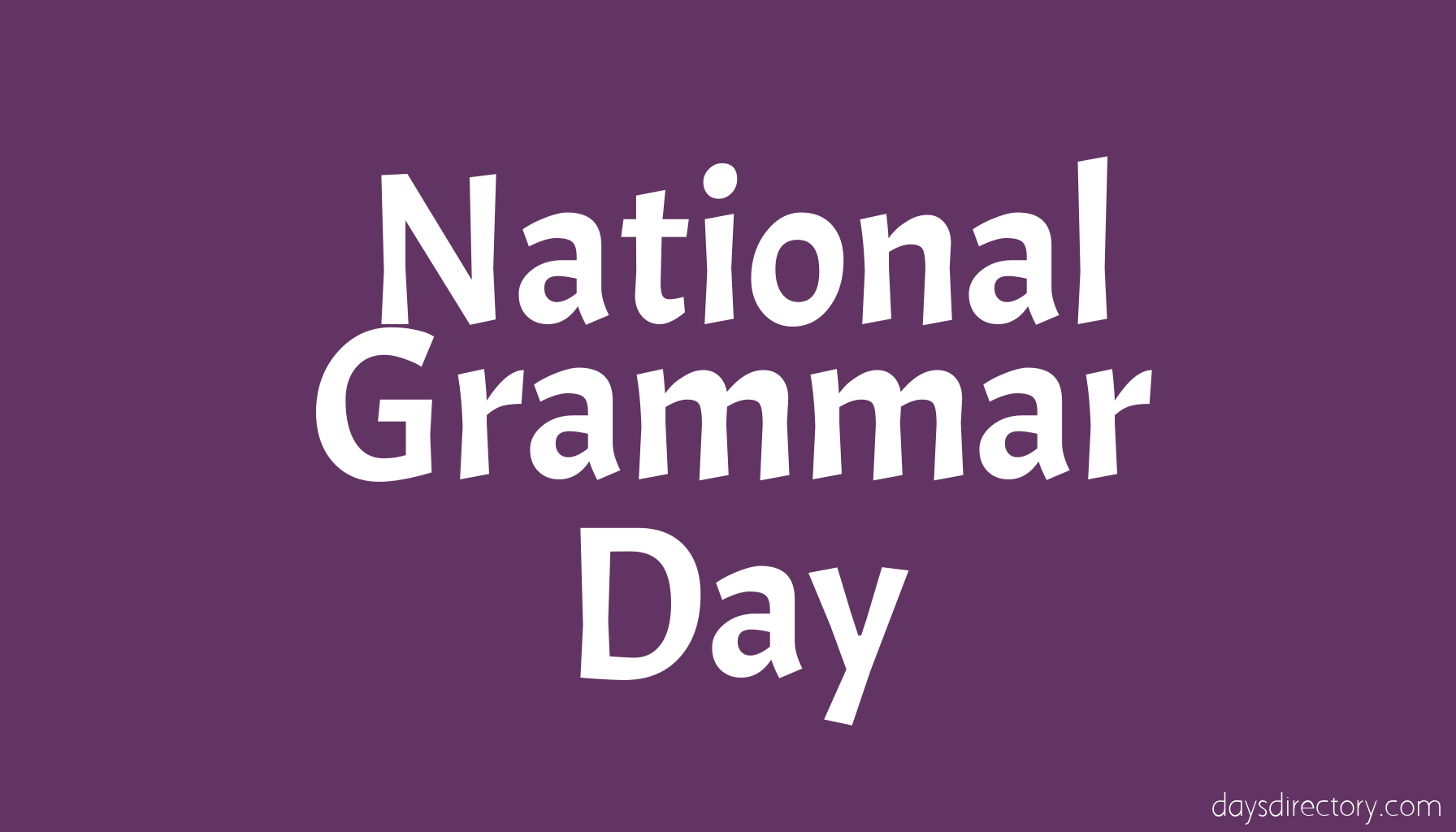 National Grammar Day