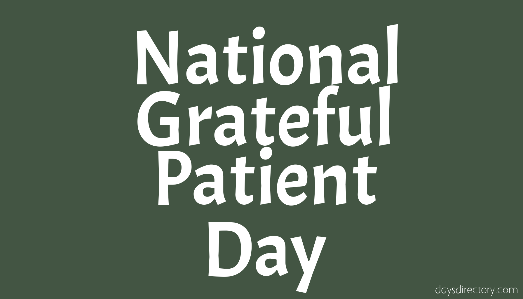 National Grateful Patient Day