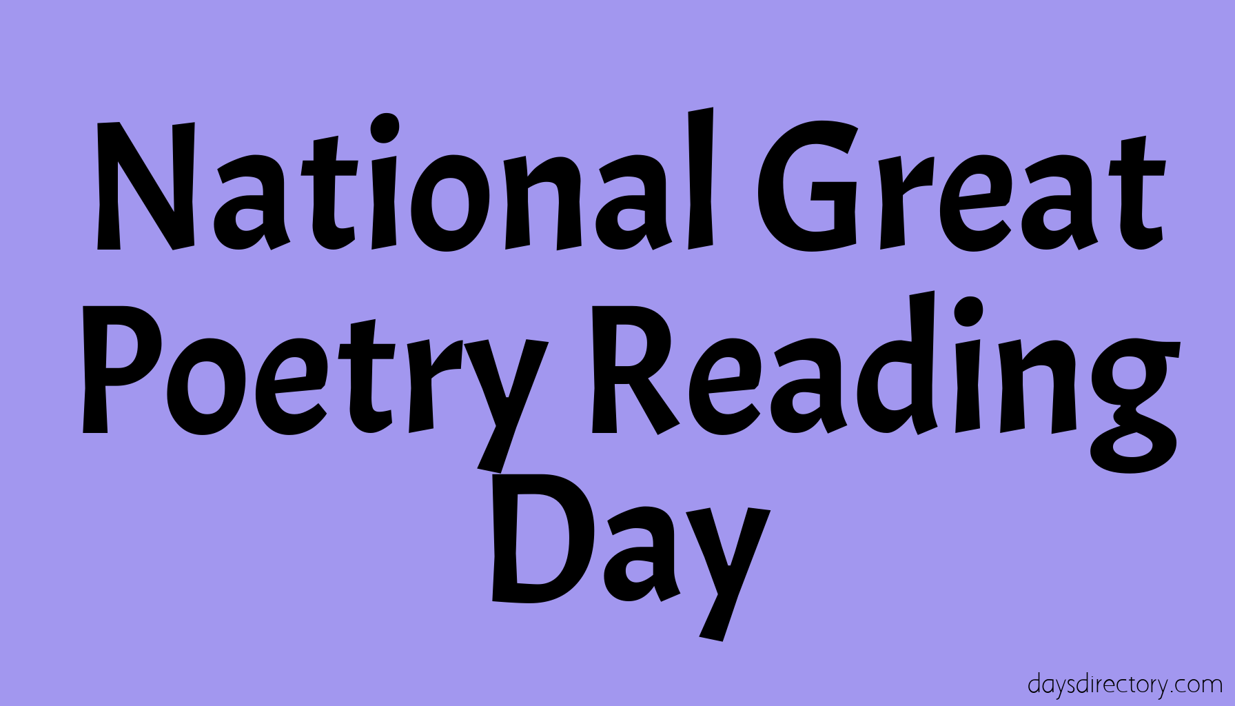 National Great Poetry Reading Day