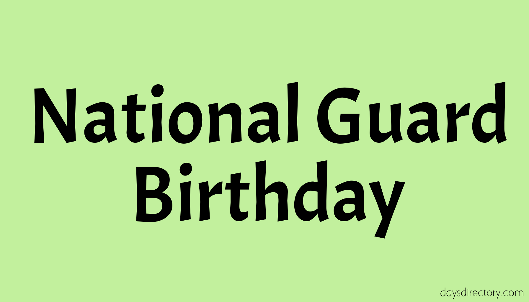 National Guard Birthday