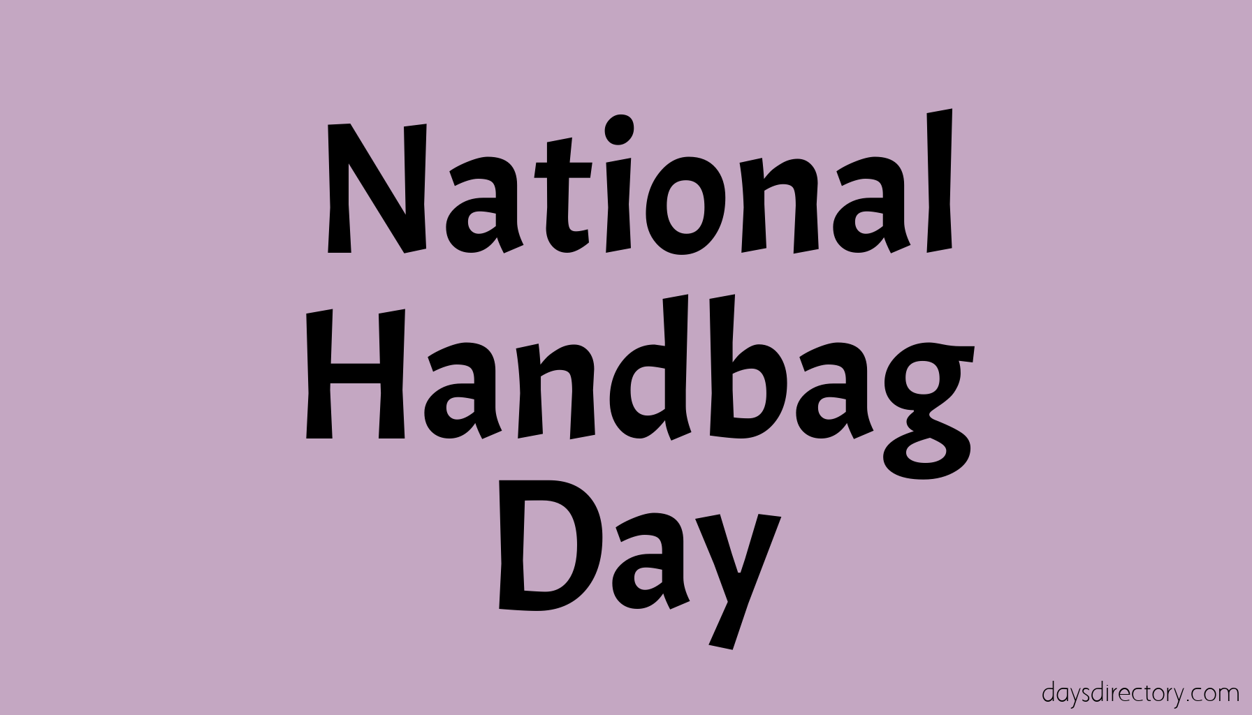 National Handbag Day