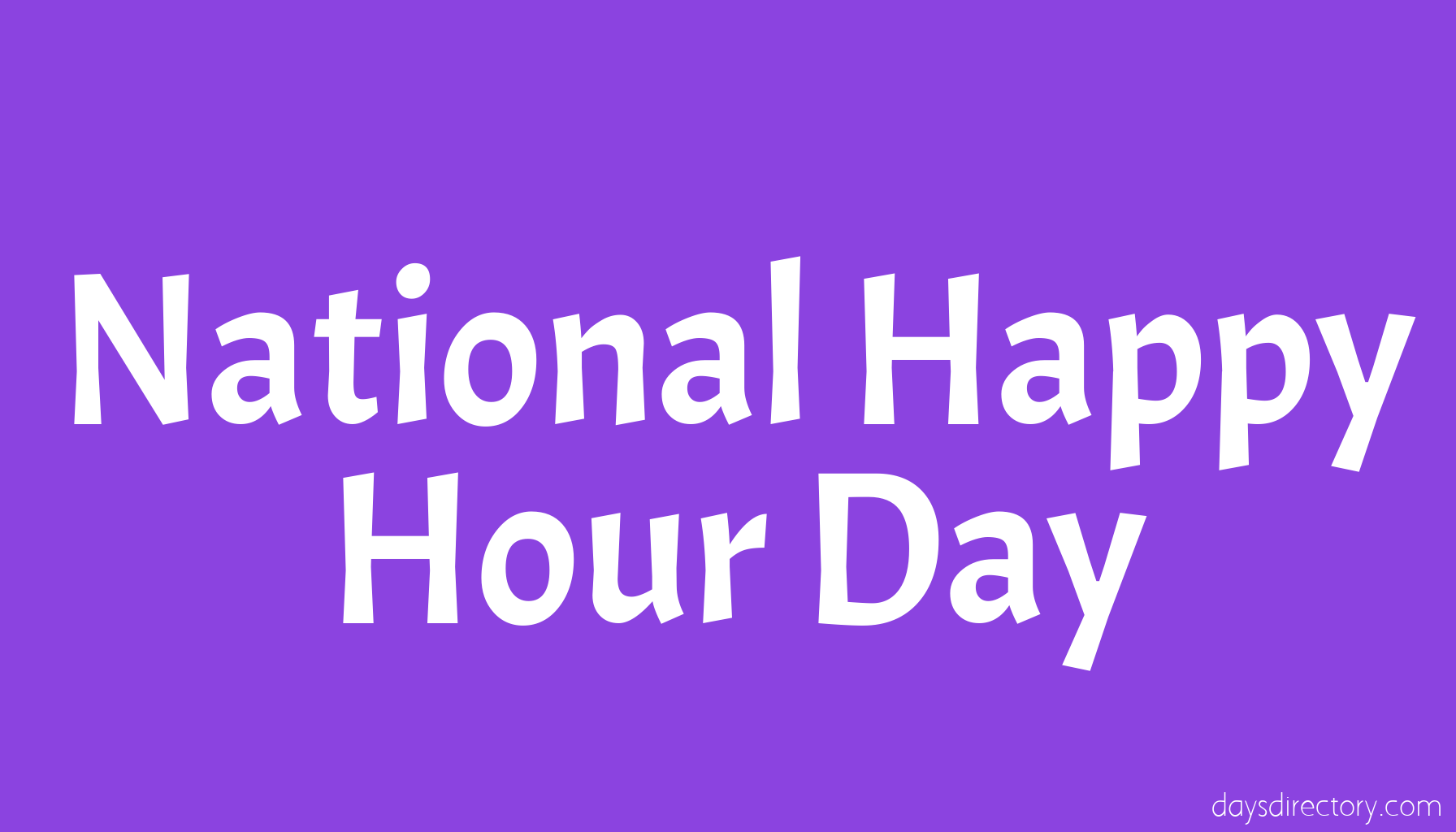 National Happy Hour Day