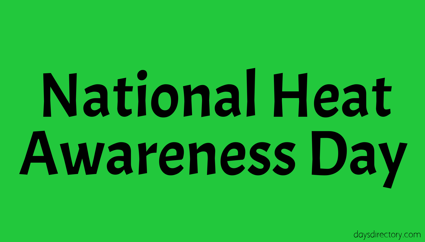 National Heat Awareness Day