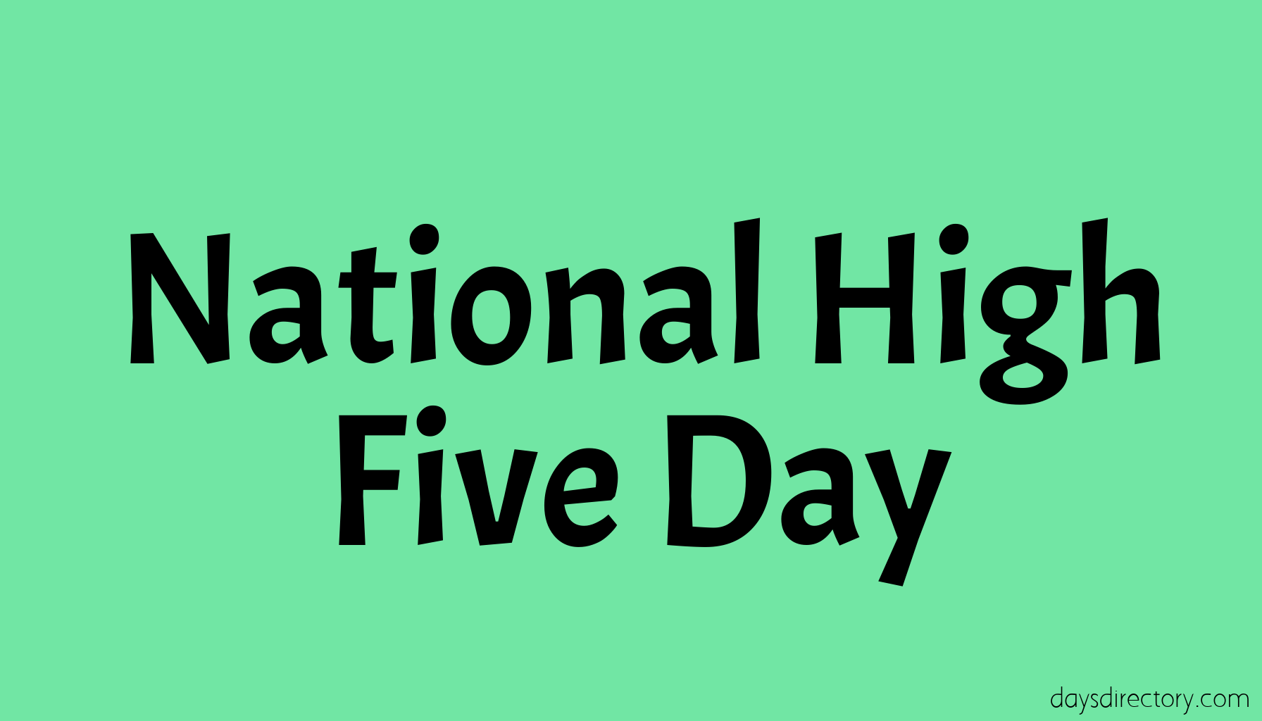 National High Five Day
