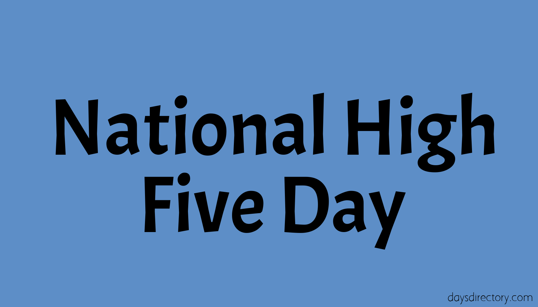 National High Five Day