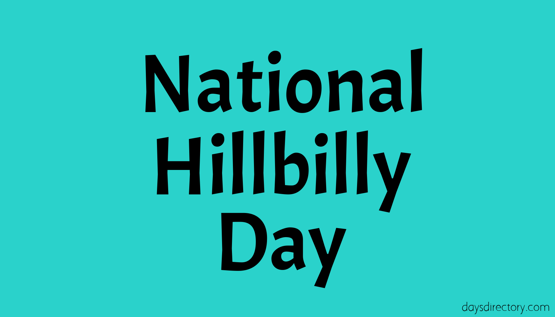National Hillbilly Day