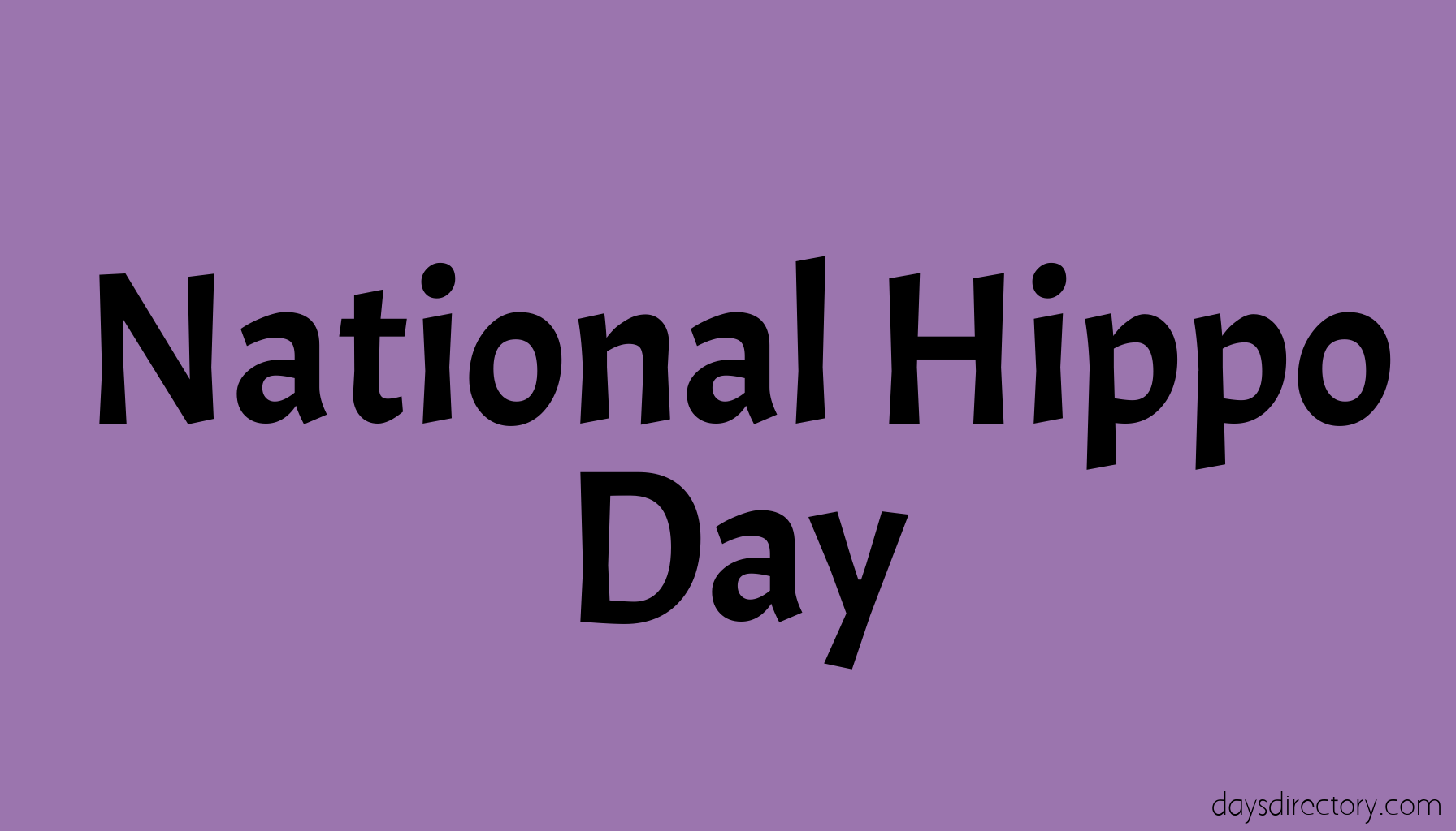 National Hippo Day