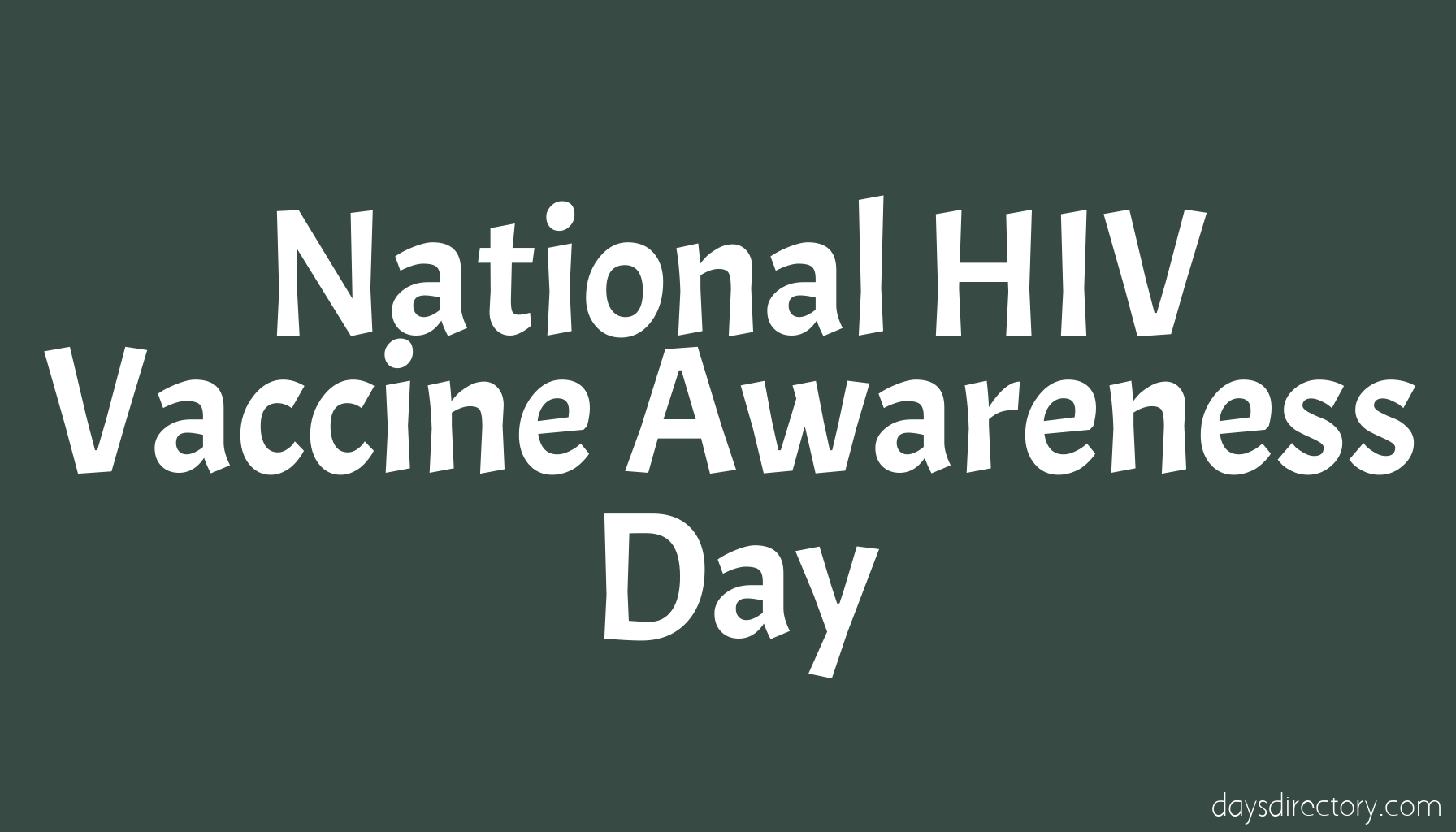 National HIV Vaccine Awareness Day