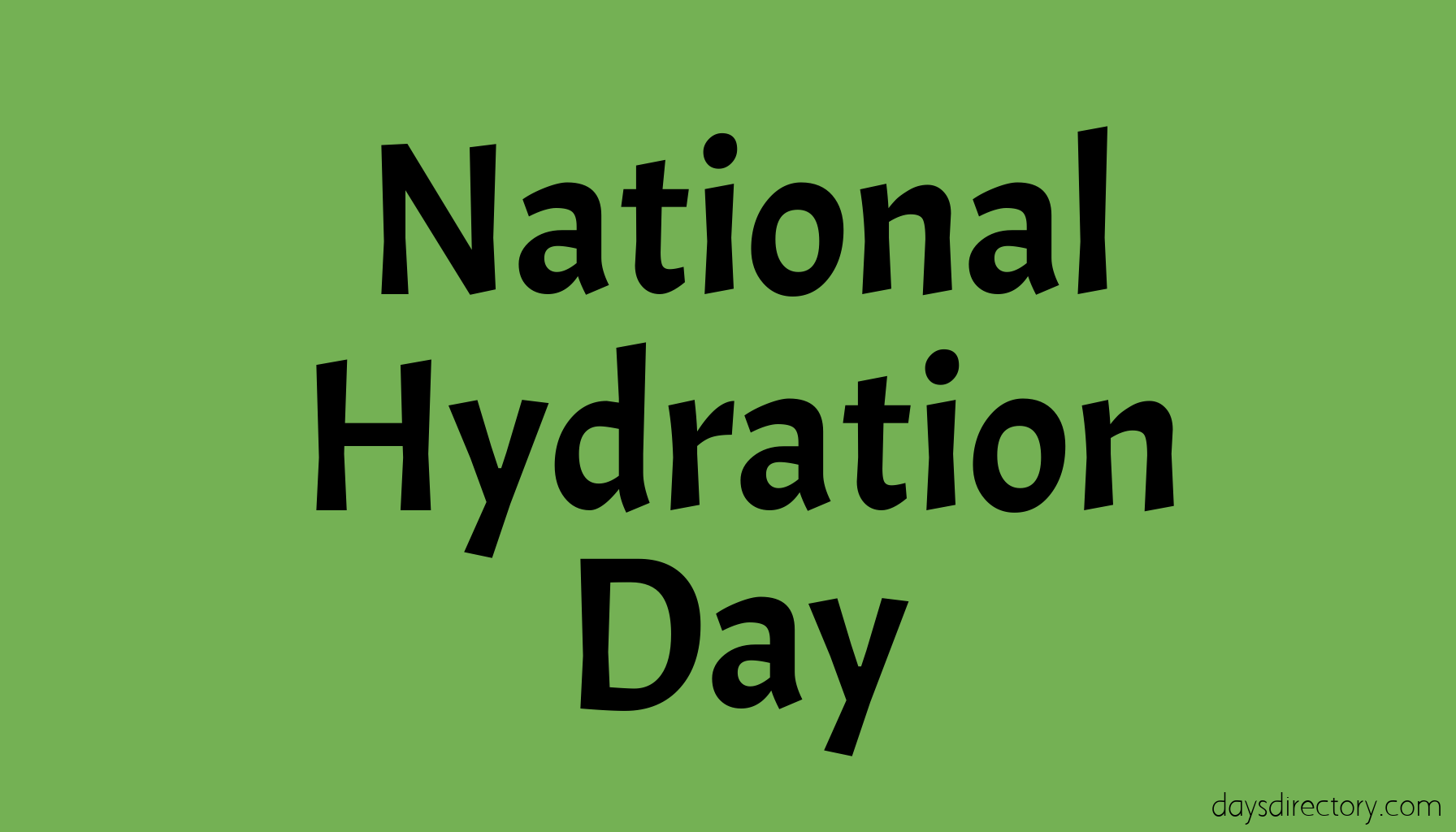National Hydration Day