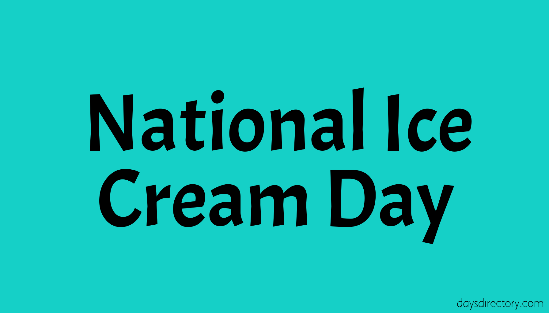 National Ice Cream Day