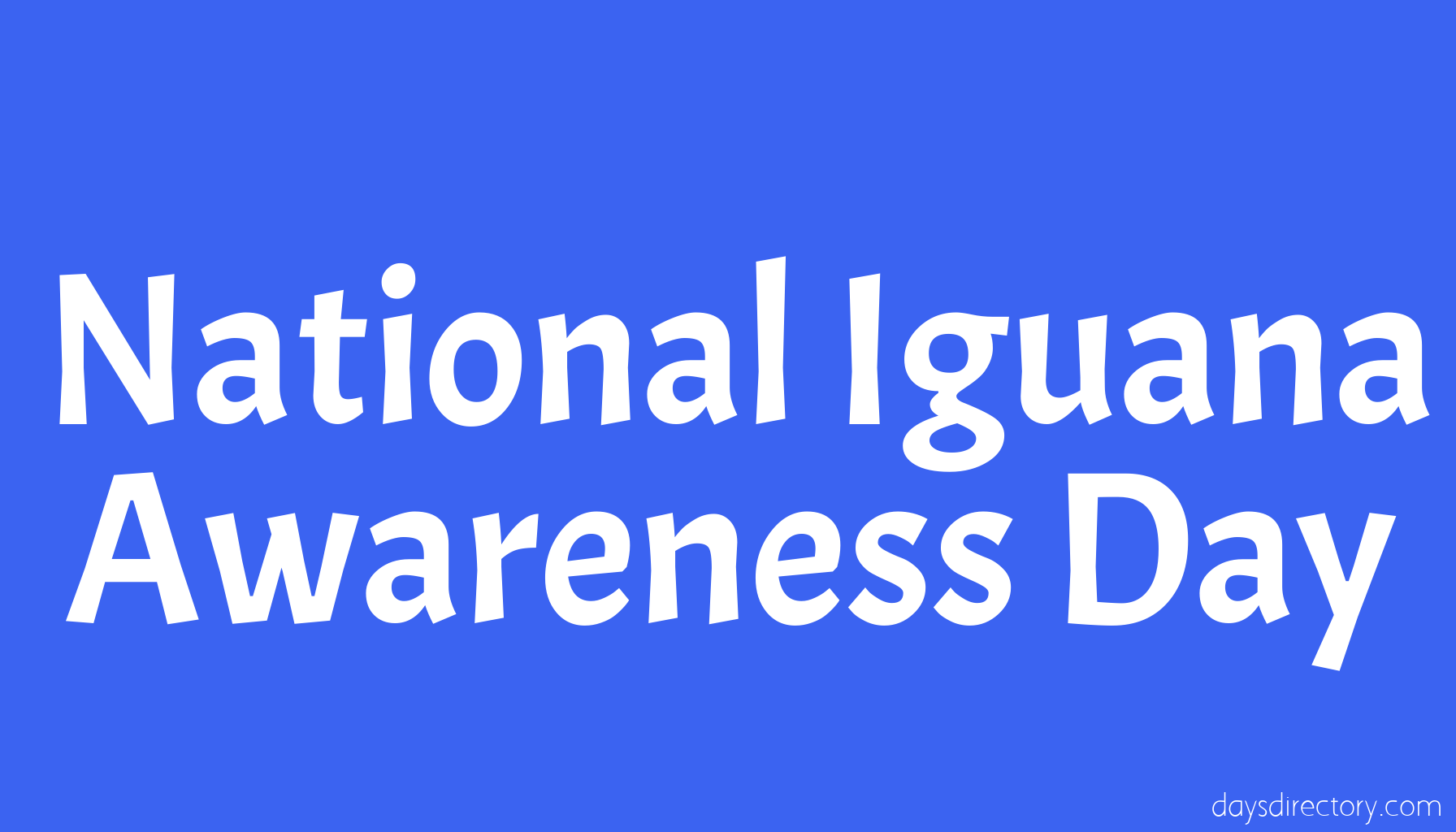 National Iguana Awareness Day