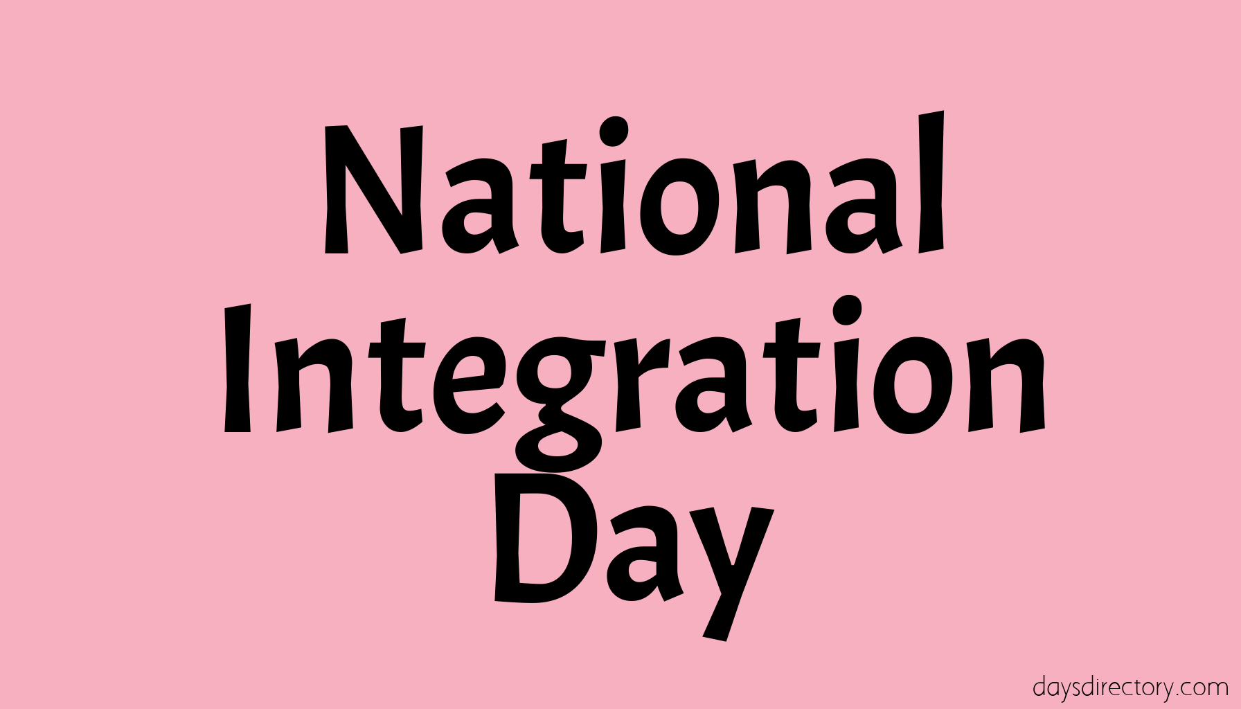 National Integration Day