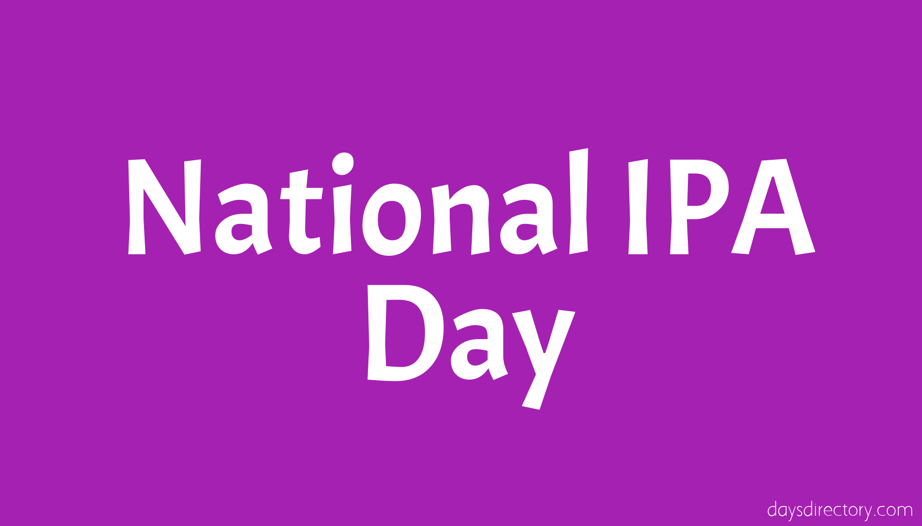 National IPA Day