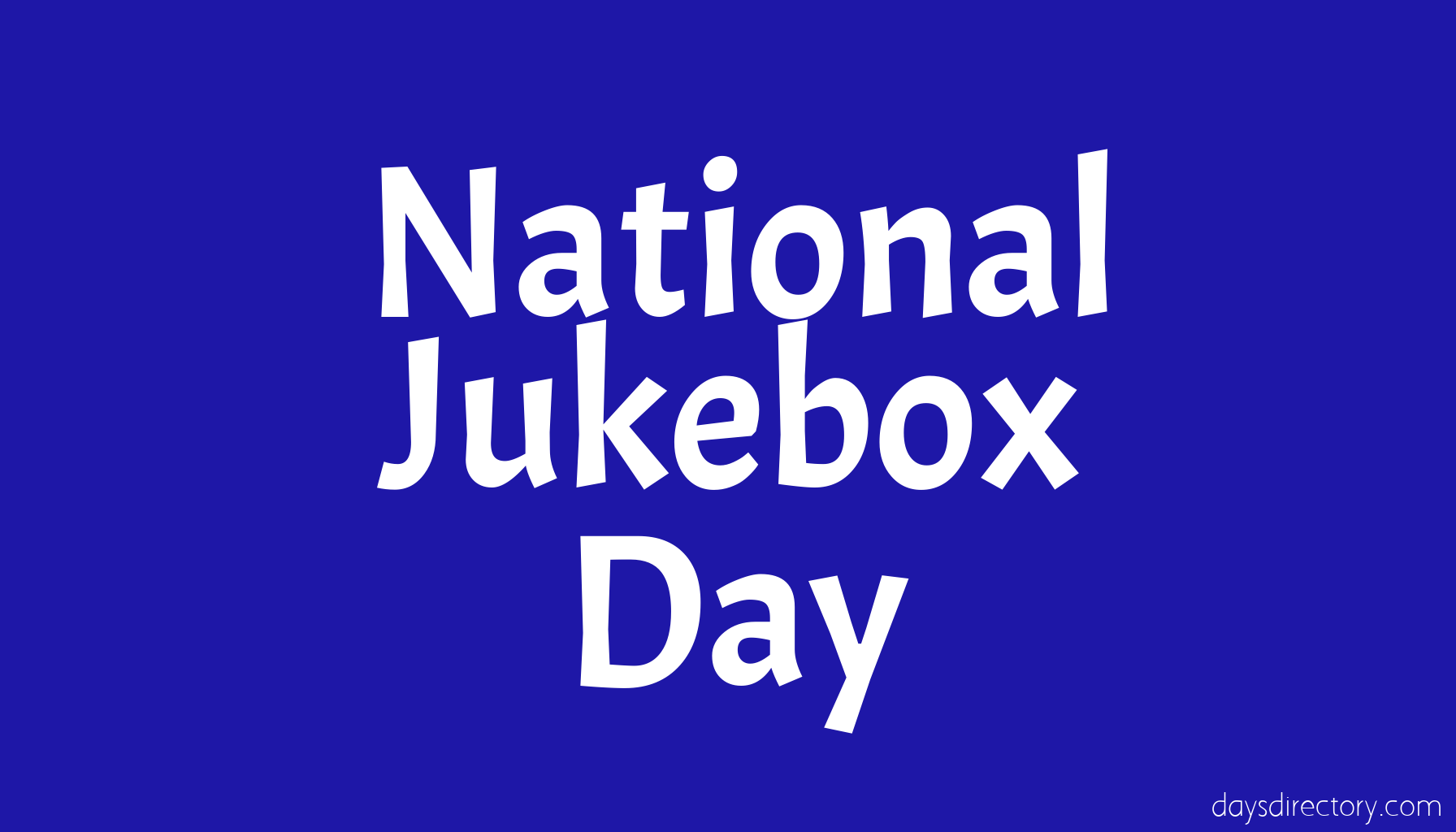 National Jukebox Day