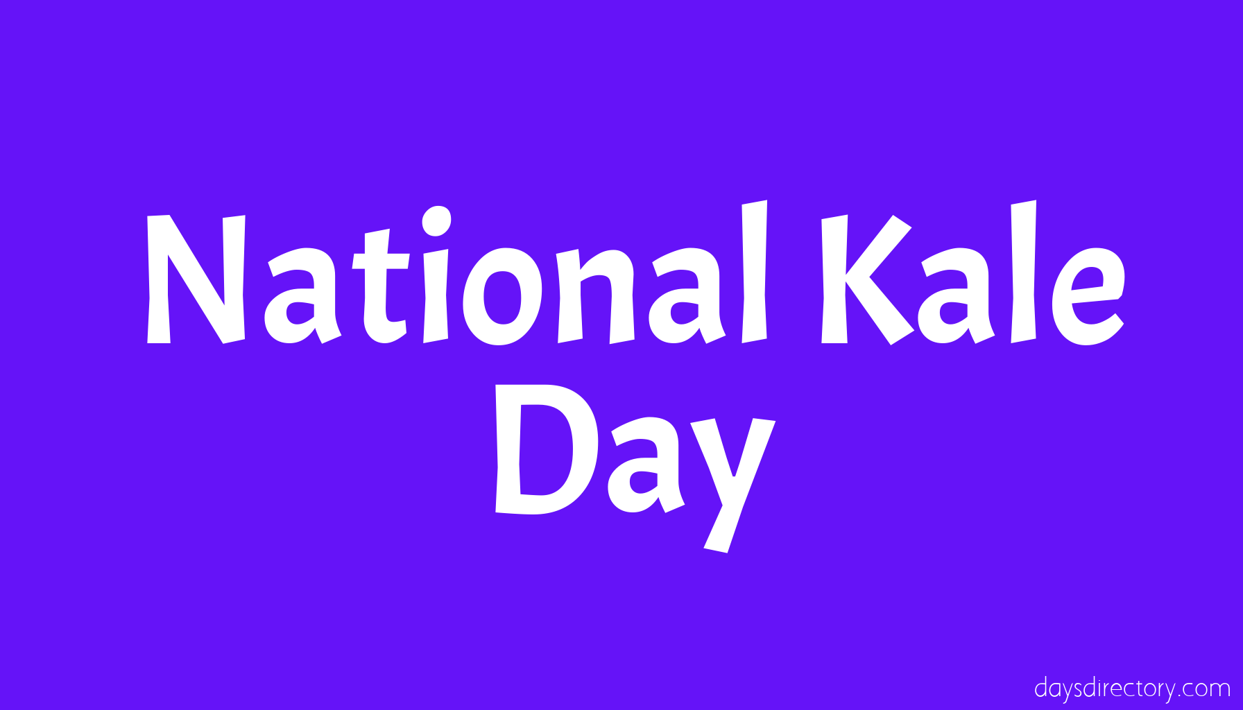 National Kale Day