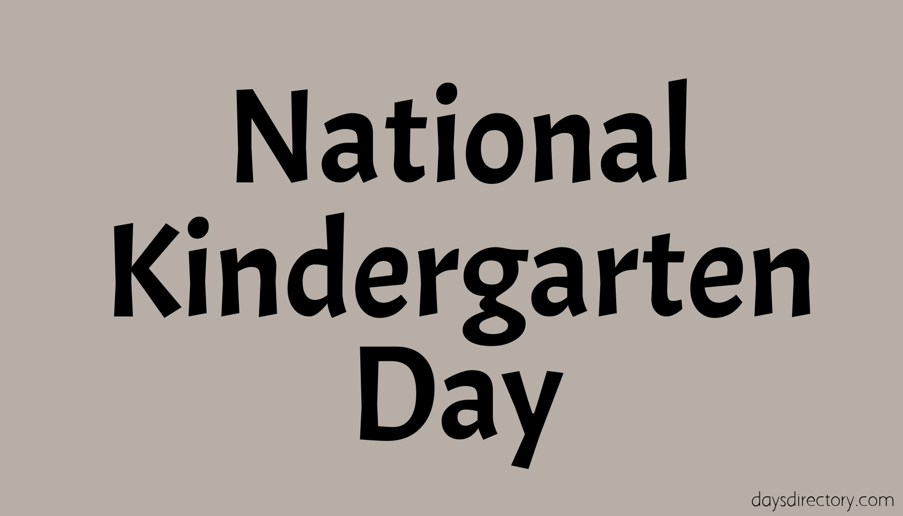 National Kindergarten Day