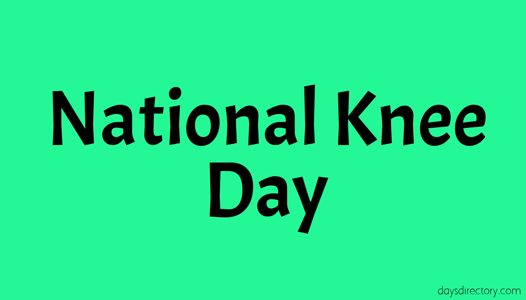 National Knee Day