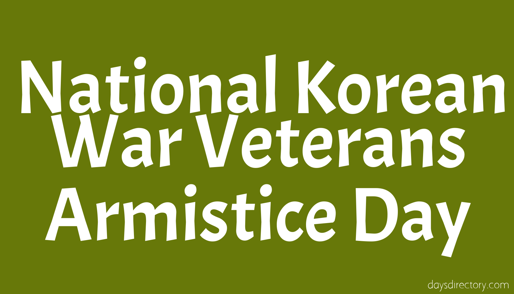 National Korean War Veterans Armistice Day