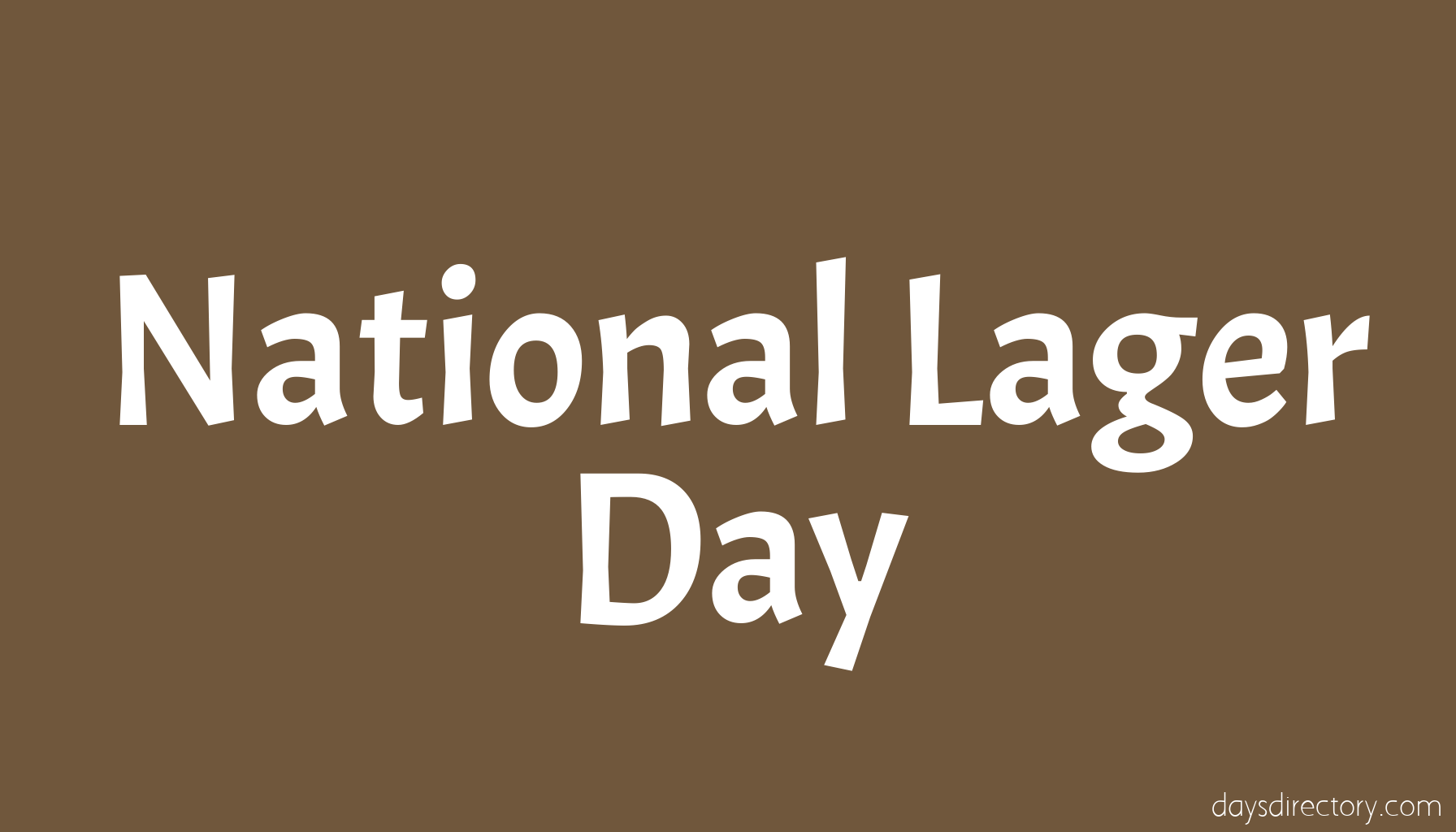 National Lager Day